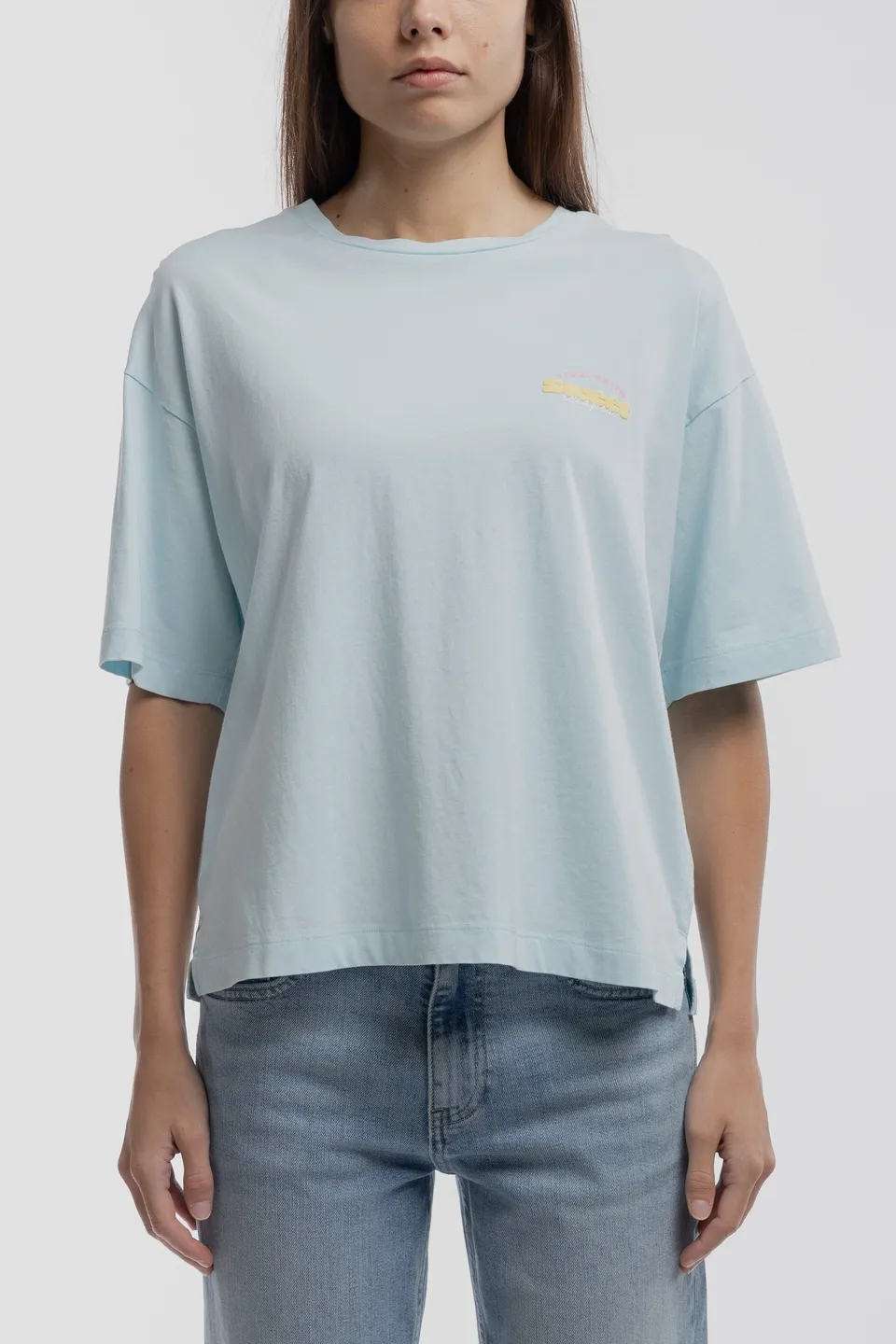 Teddy Smith T-Icy MC t-shirt oversize bleu lagon