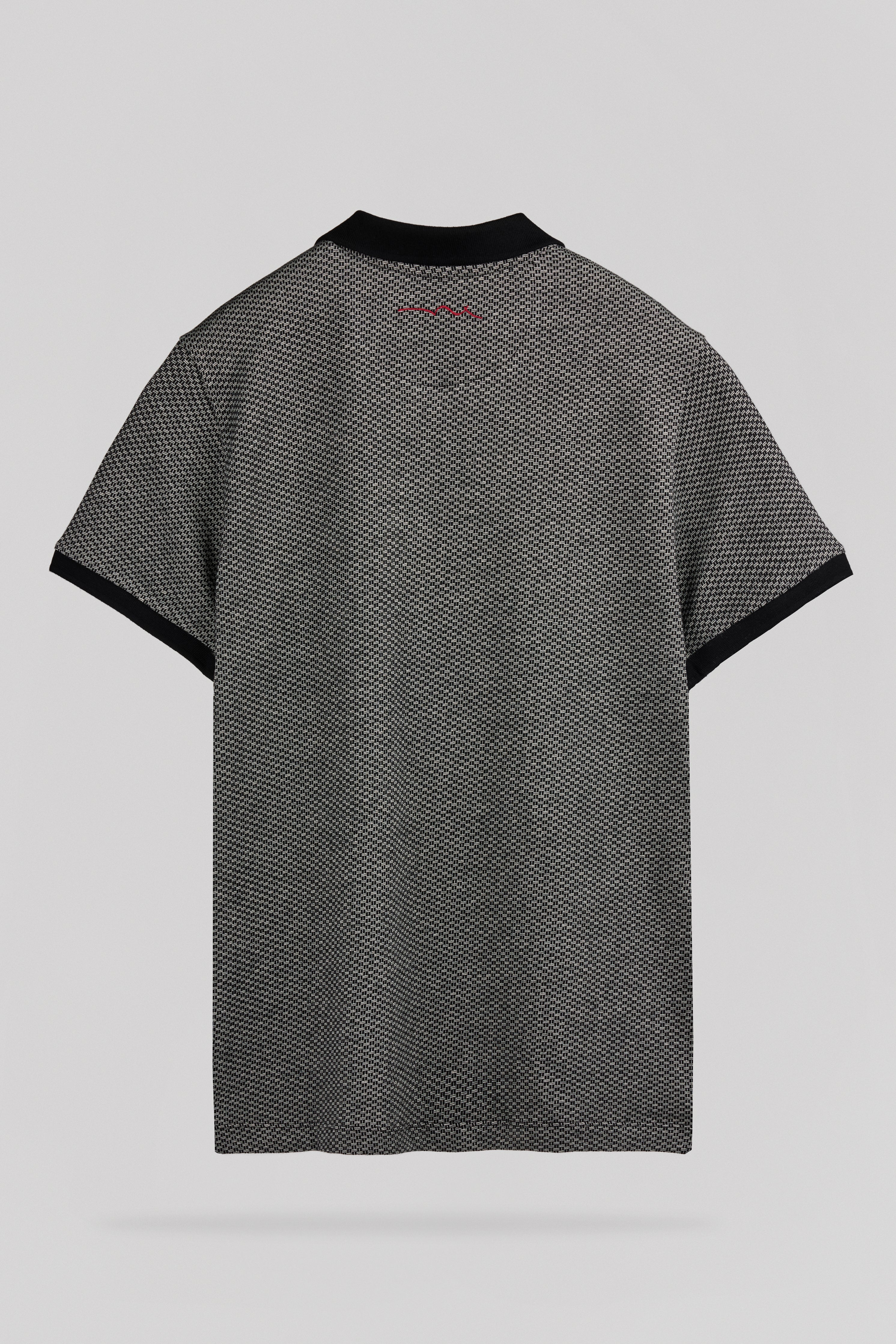 Teddy Smith P-Osey polo homme noir jacquard coton