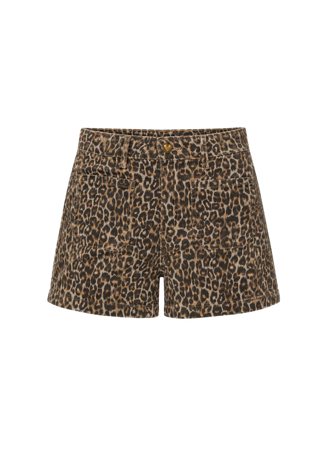Maison Onado Léo short léopard taille haute coton