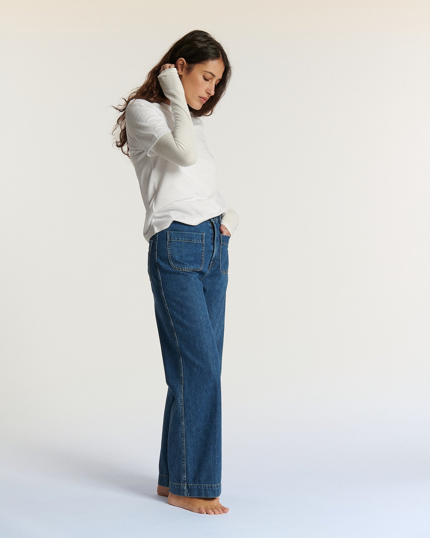 Labdip Samuel IN 31 jean taille haute mid blue