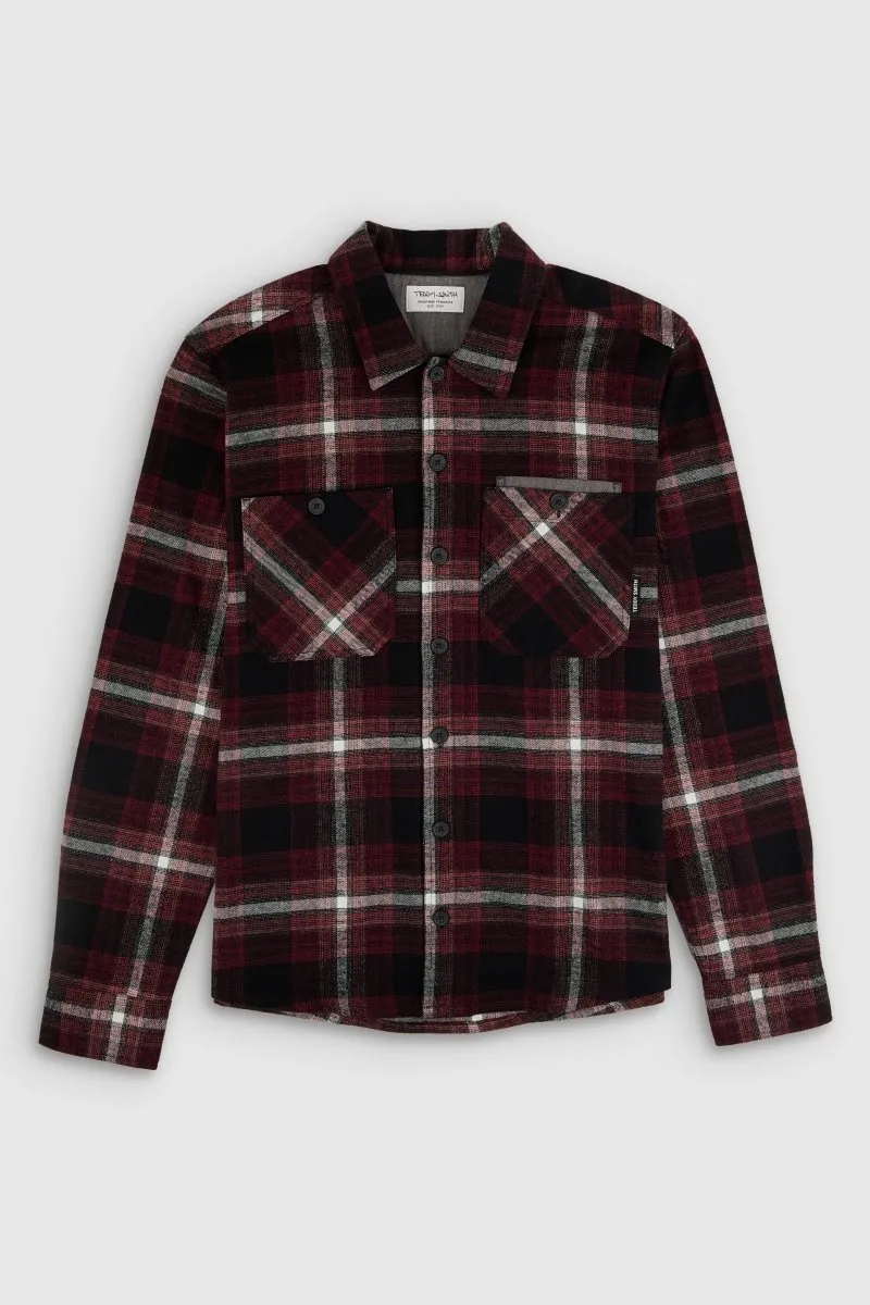 Teddy Smith Turner ML chemise flanelle carreaux rouge