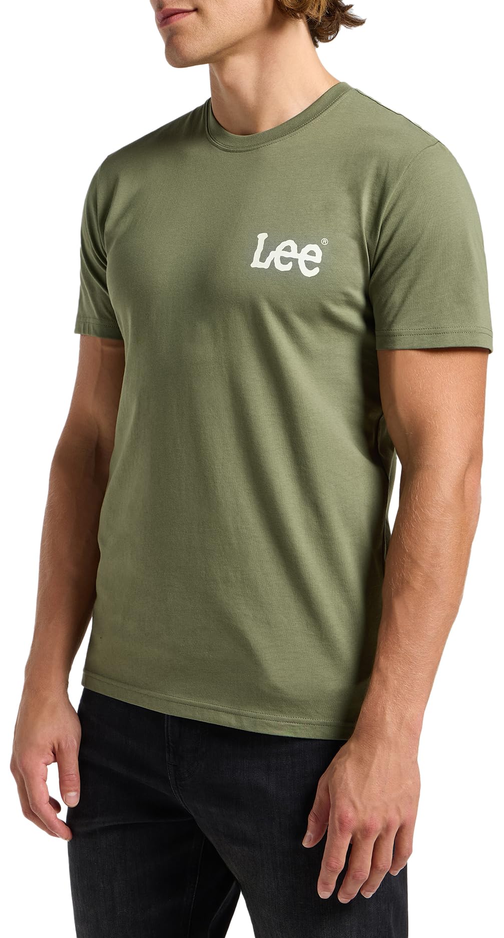 Lee Medium Wobbly Lee Tee t-shirt homme olive grove coton
