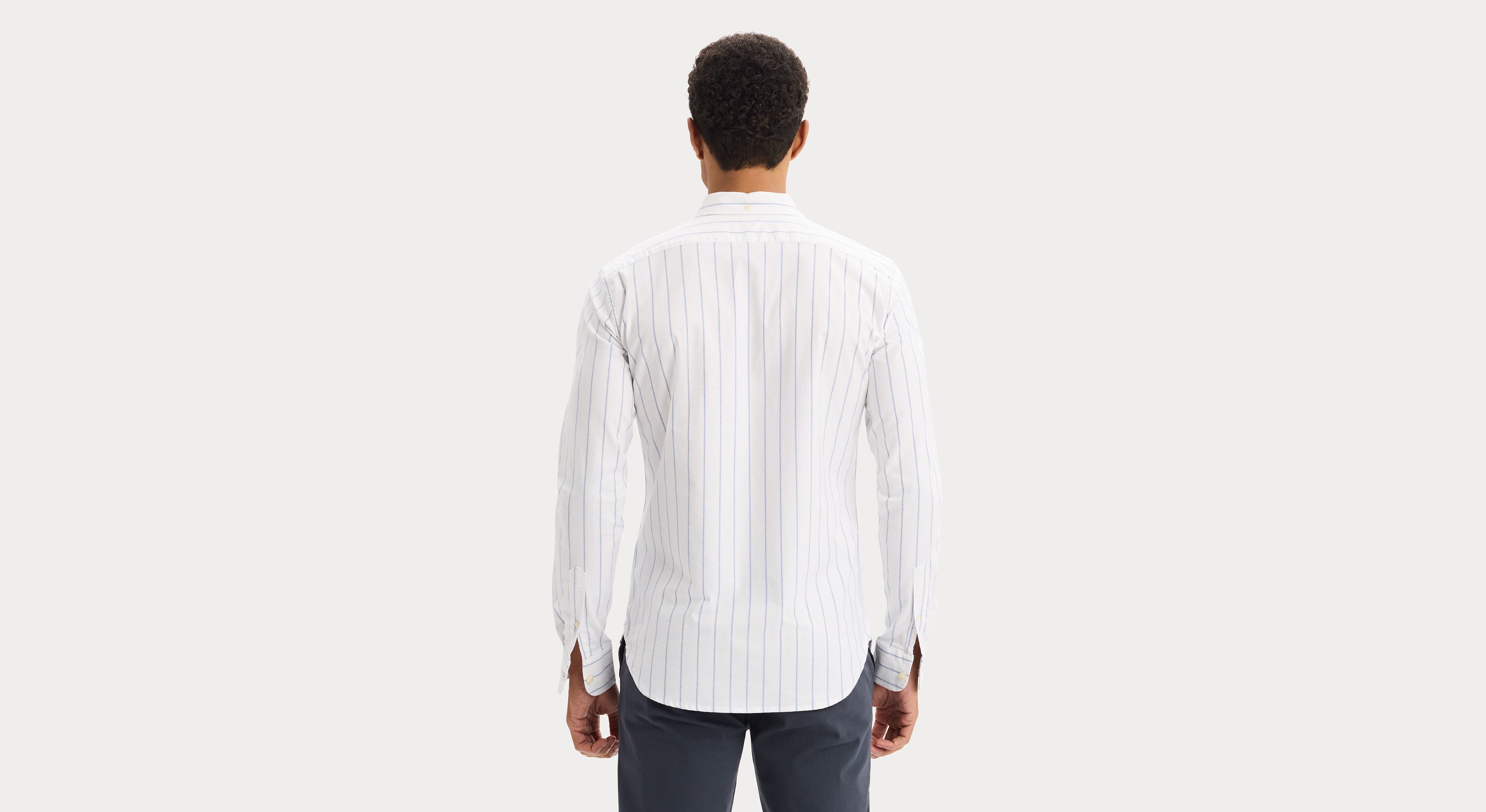 Dockers Oxford 2 Button Collar chemise homme slim bleu vista