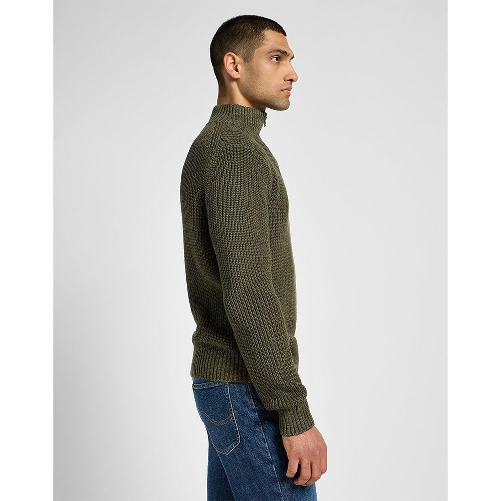 Lee Half Zip Knit pull homme vert mercantile