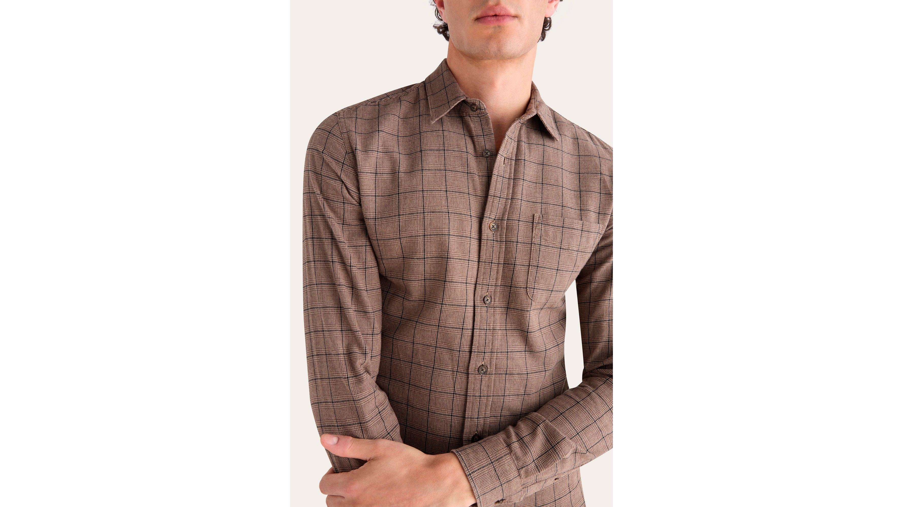 Dockers Icon Chemise Slim Marron Boutonnée Casual