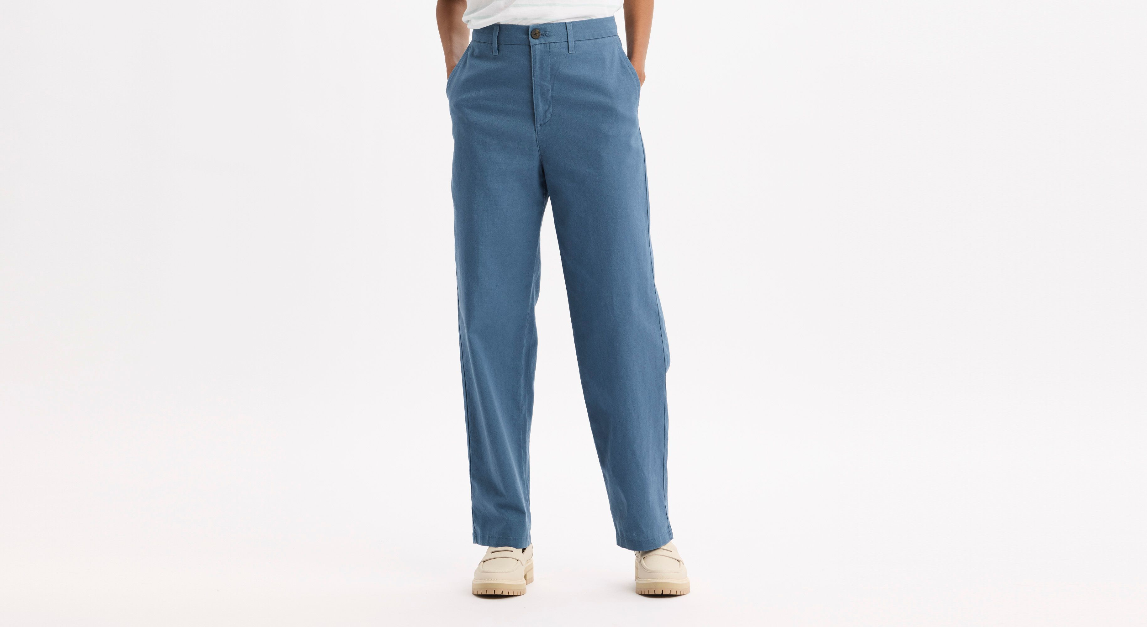 Dockers Blake High Straight chino bleu femme