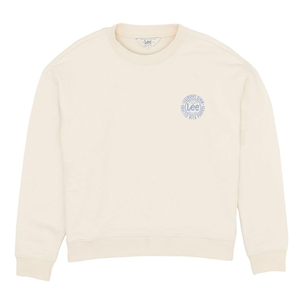 Lee Relaxed Graphic Crew sweat femme L écru
