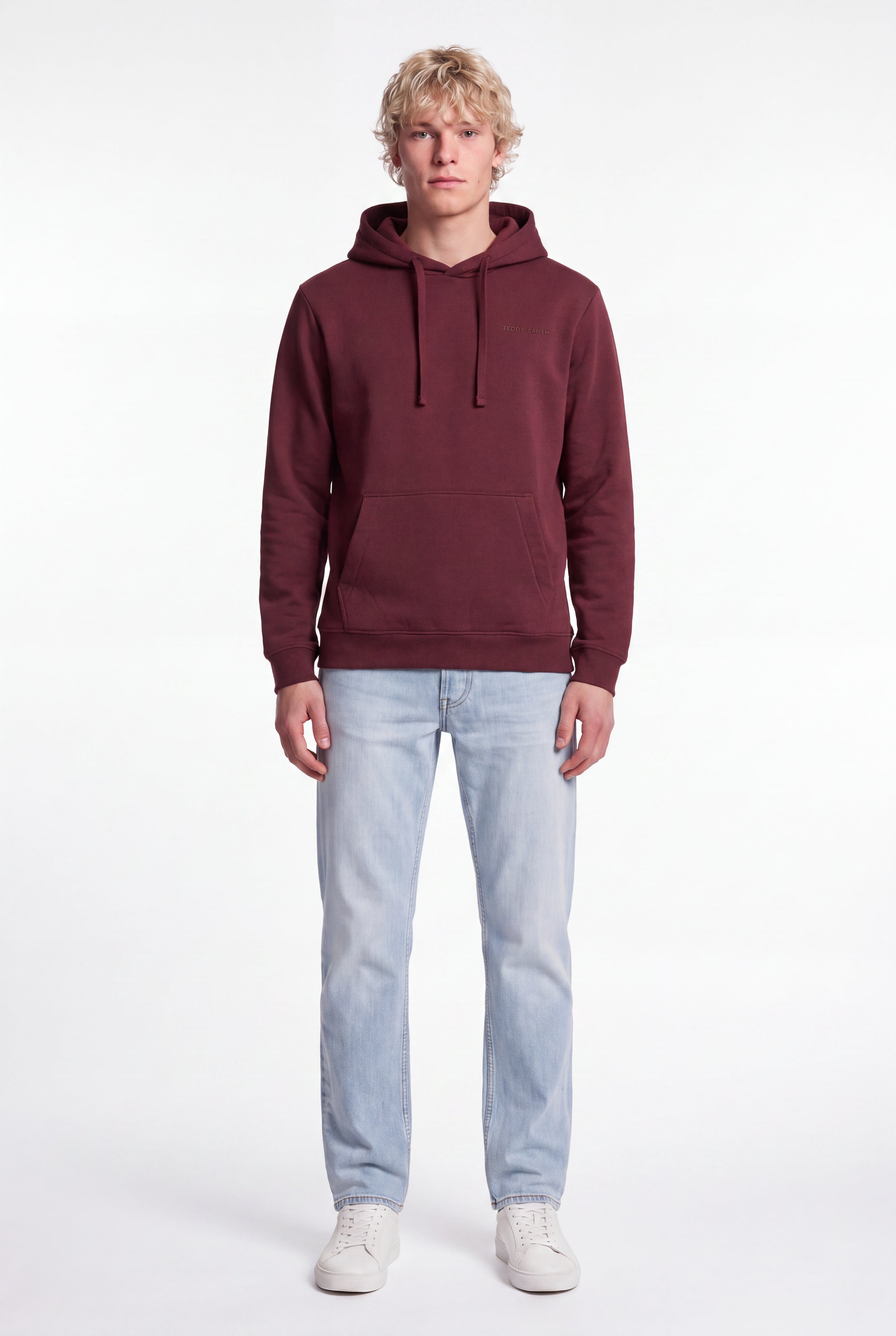 Teddy Smith S-Nark Hoody sweat à capuche bordeaux foncé molleton