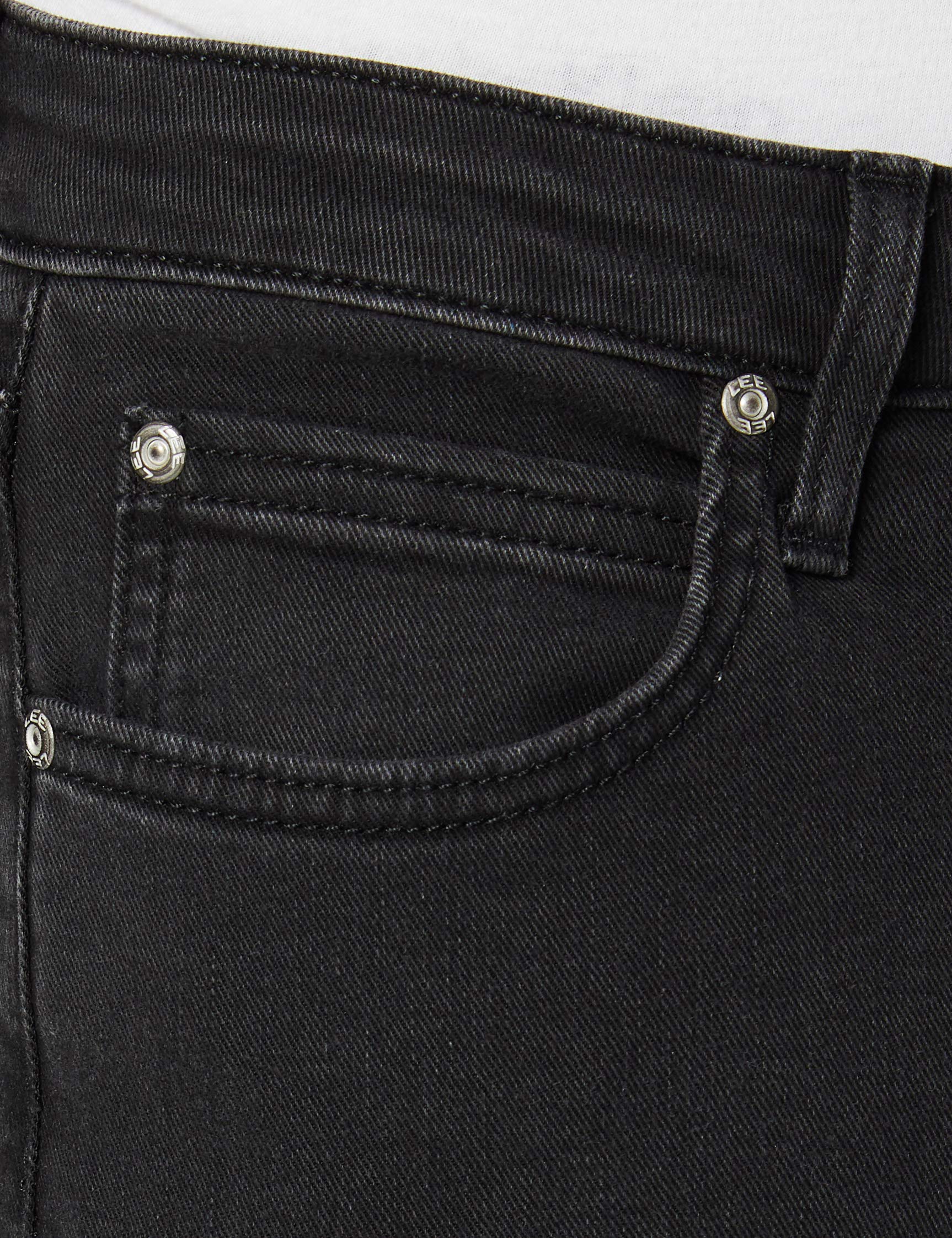 Lee Malone Jean skinny homme noir délavé denim