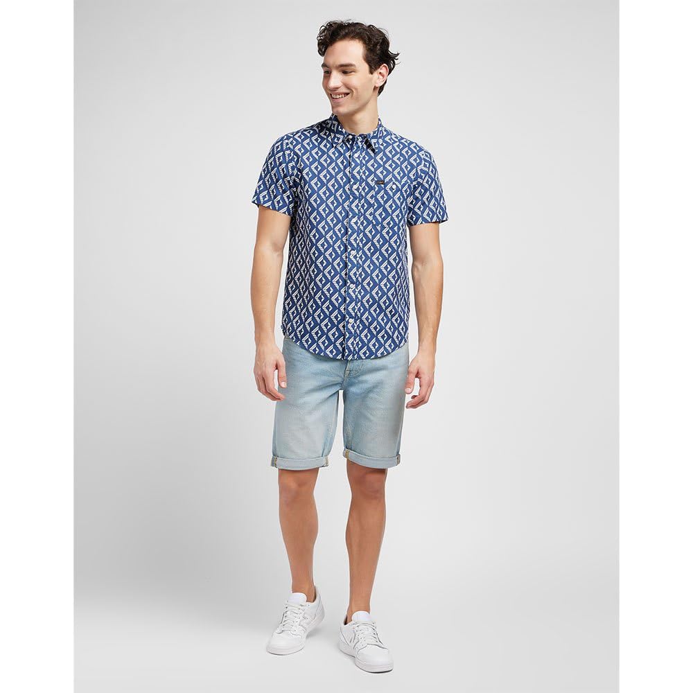 Lee Leesure chemise homme manches courtes rayé coton