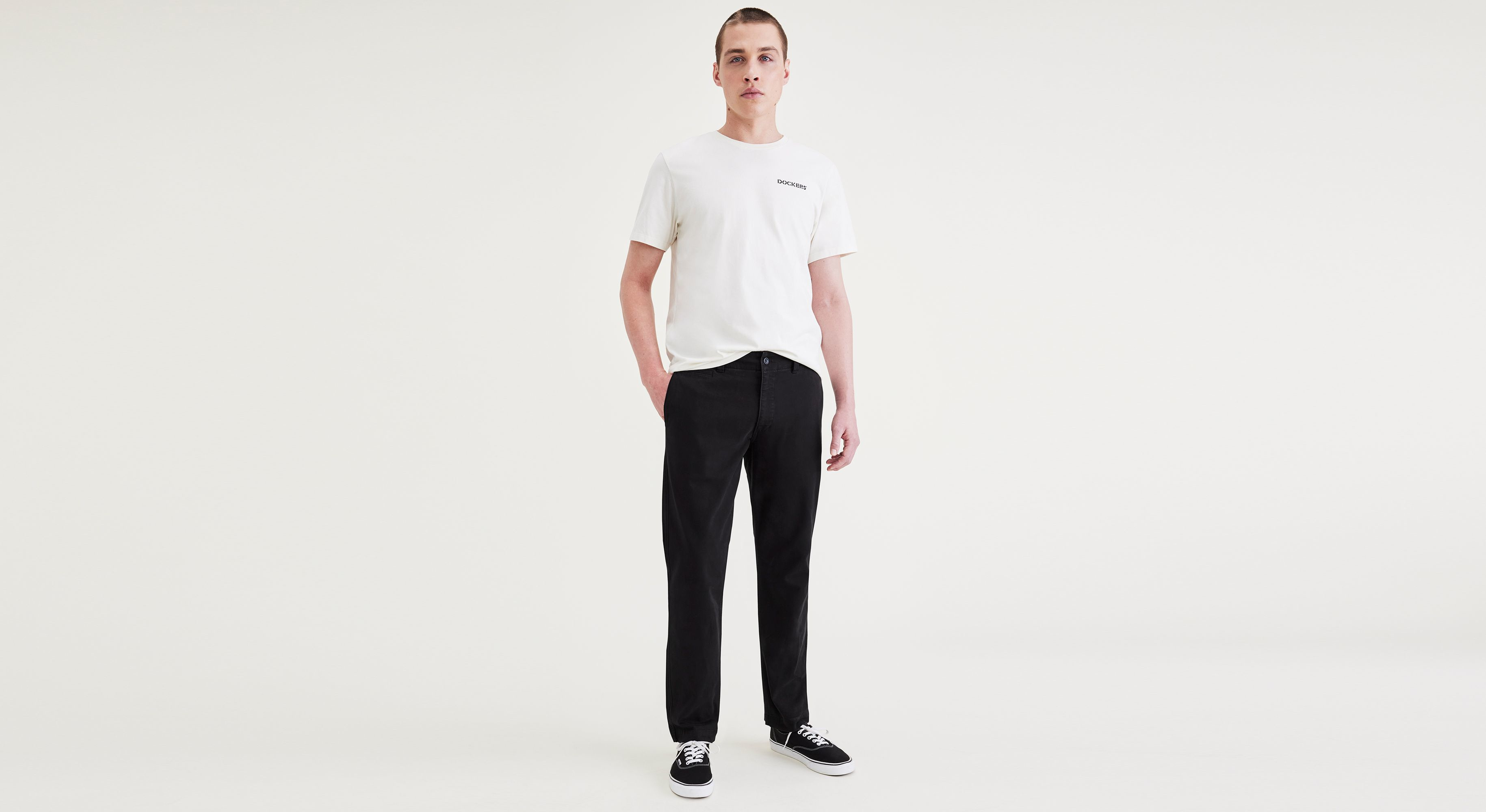 Dockers Alpha Chino pantalon slim noir stretch durable