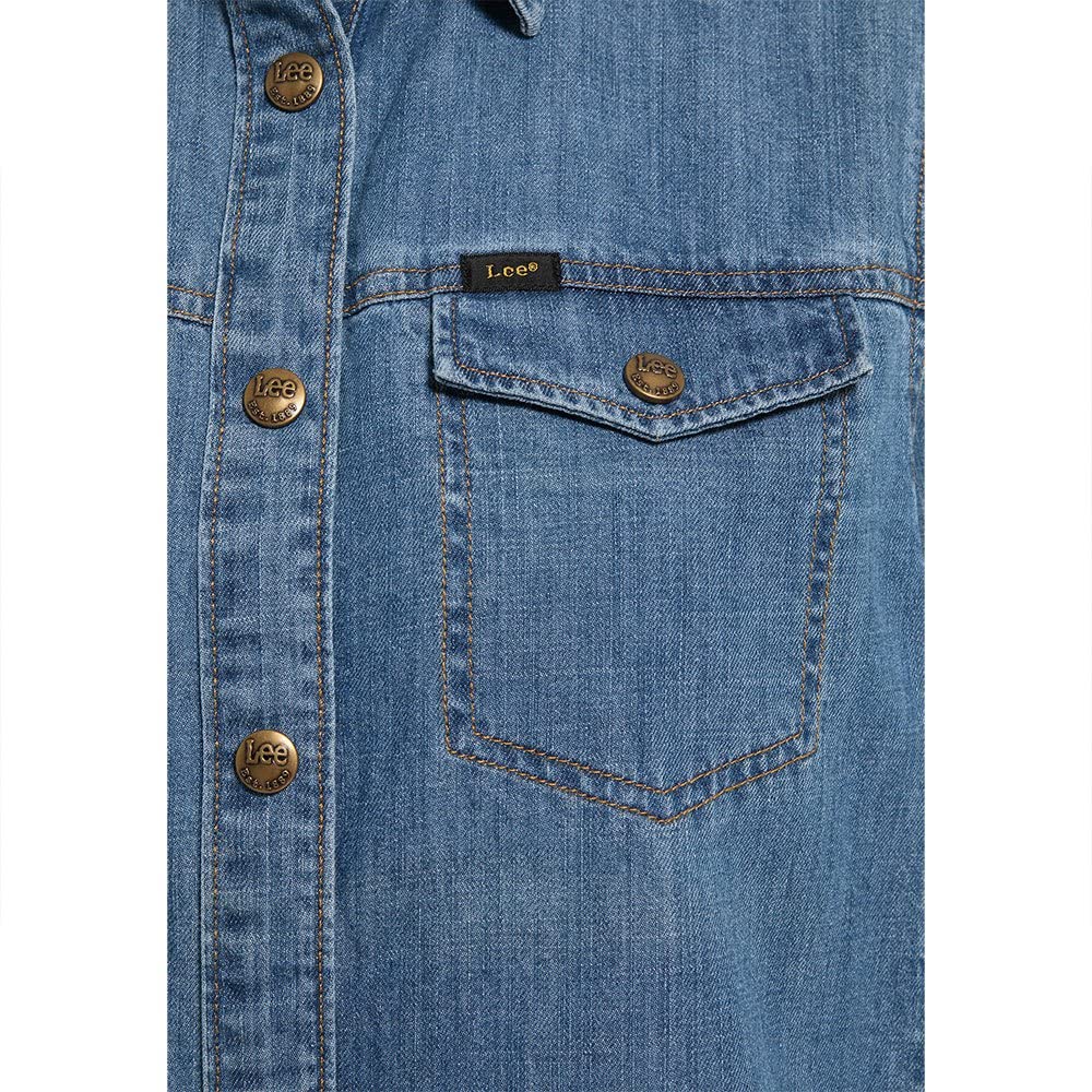 Lee Robe Chemise robe femme XL denim extensible délavé