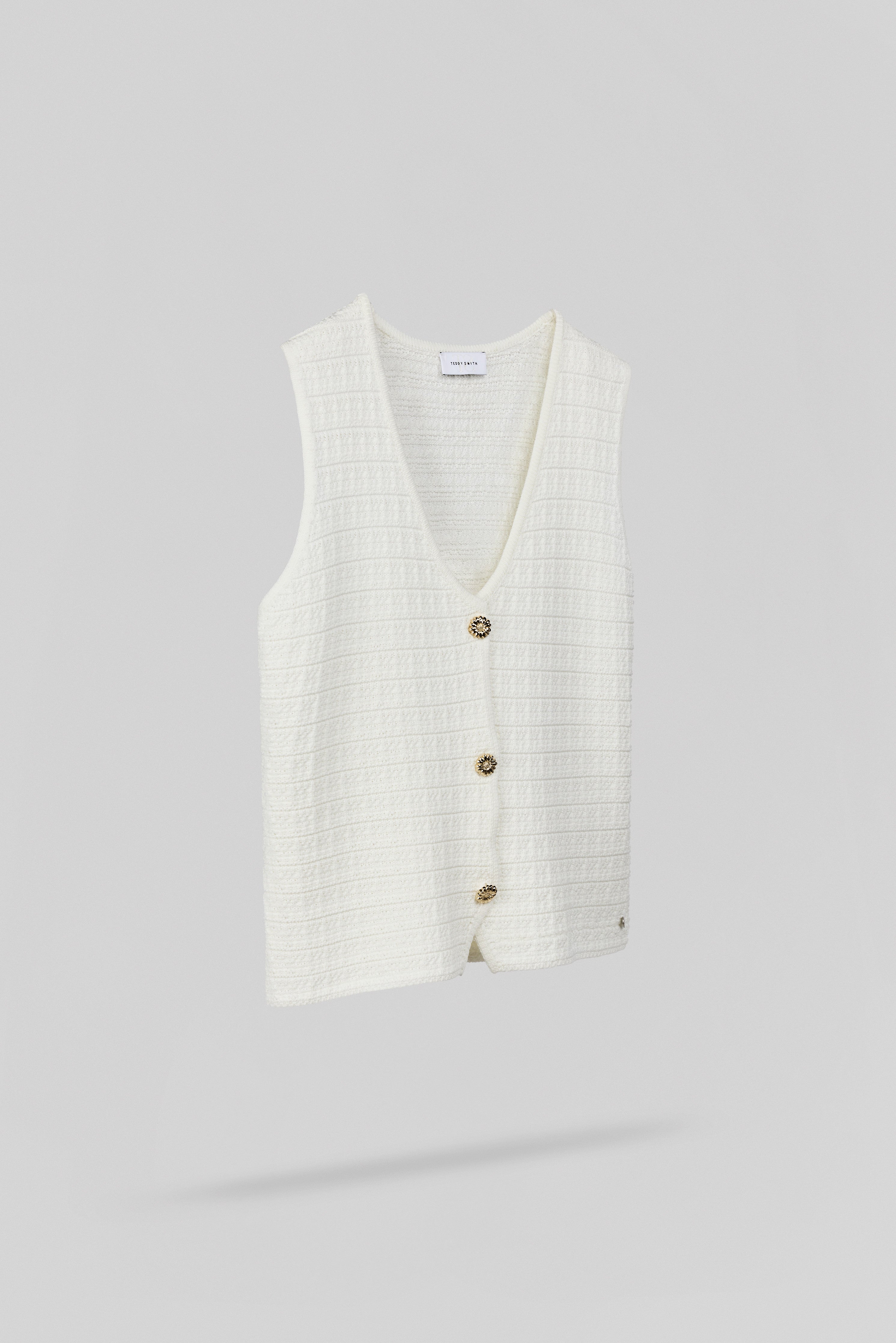 Teddy Smith G-Millie gilet sans manches blanc cassé