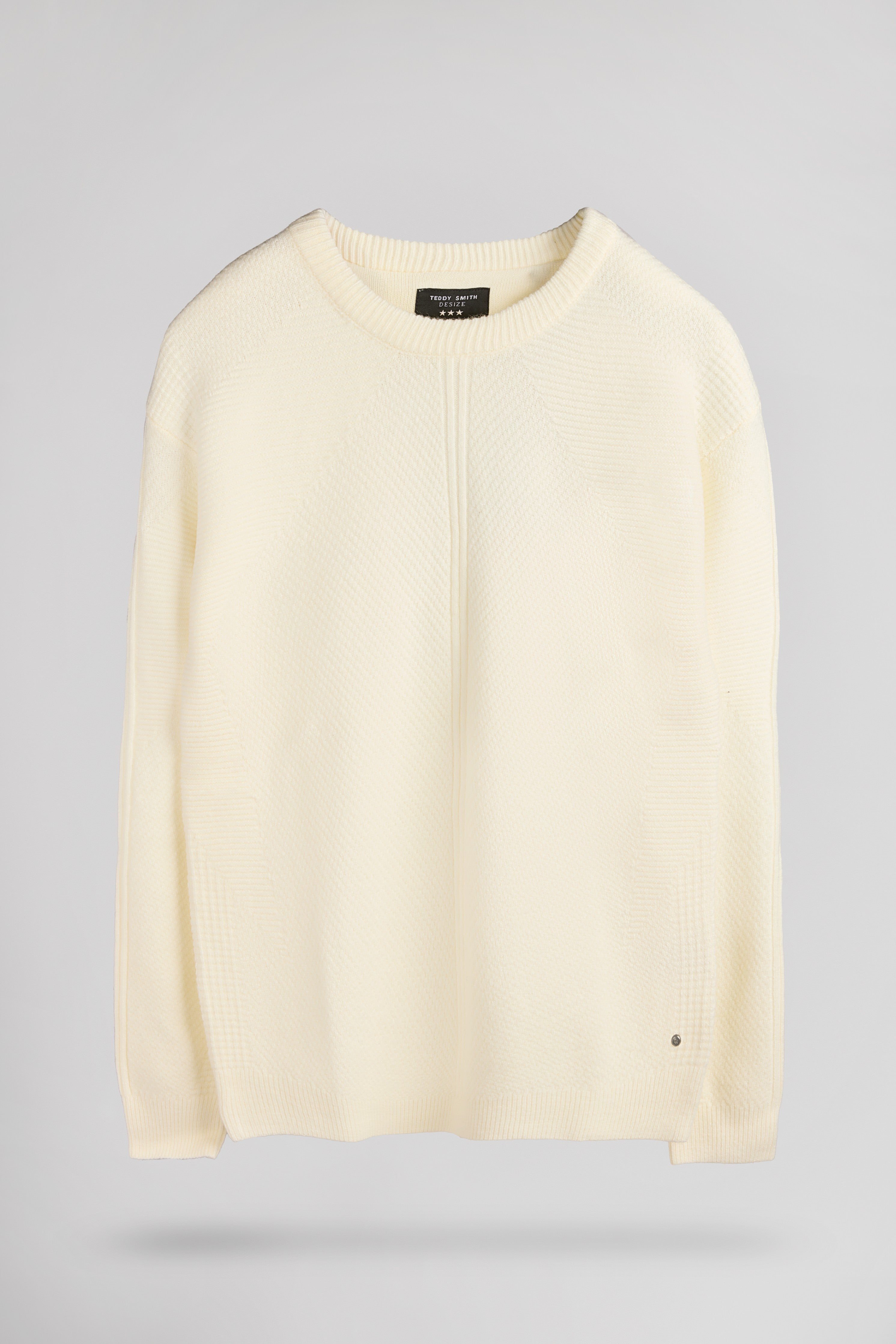 Teddy Smith P-Magnus pull col rond blanc