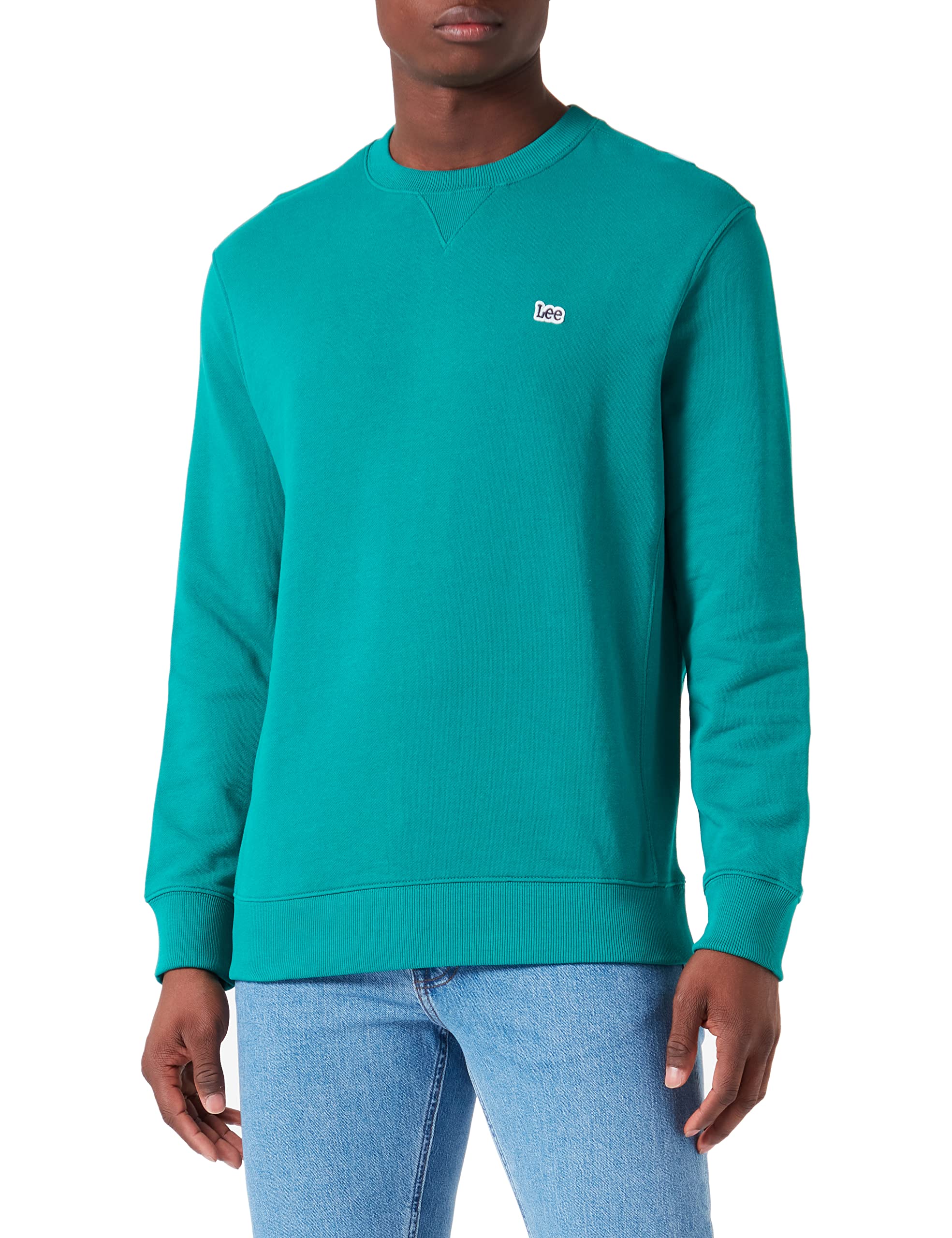 Lee Patch Crew SWS sweat homme noir coupe regular