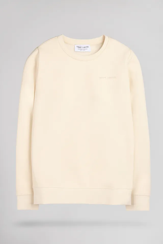 Teddy Smith S-Nark RC Jr sweat garçon écru molleton