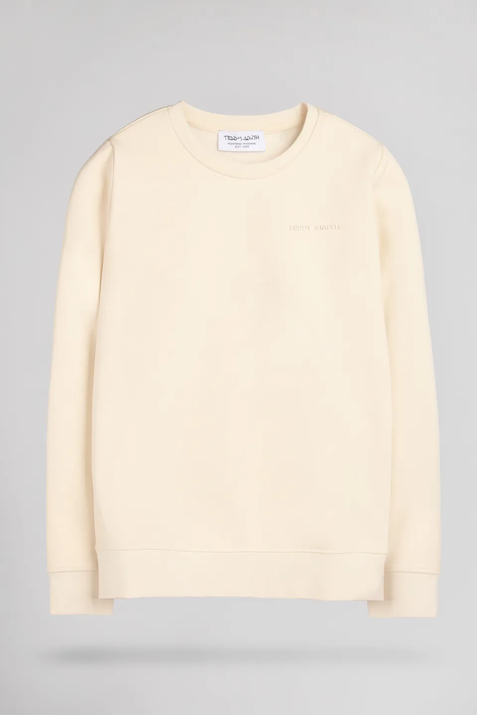 Teddy Smith S-Nark RC Jr sweat garçon écru molleton
