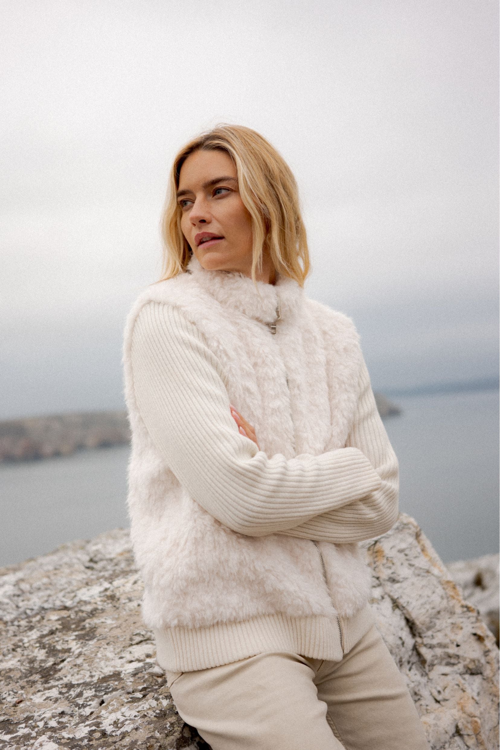 Maison Onado Meryl manteau fausse fourrure loose