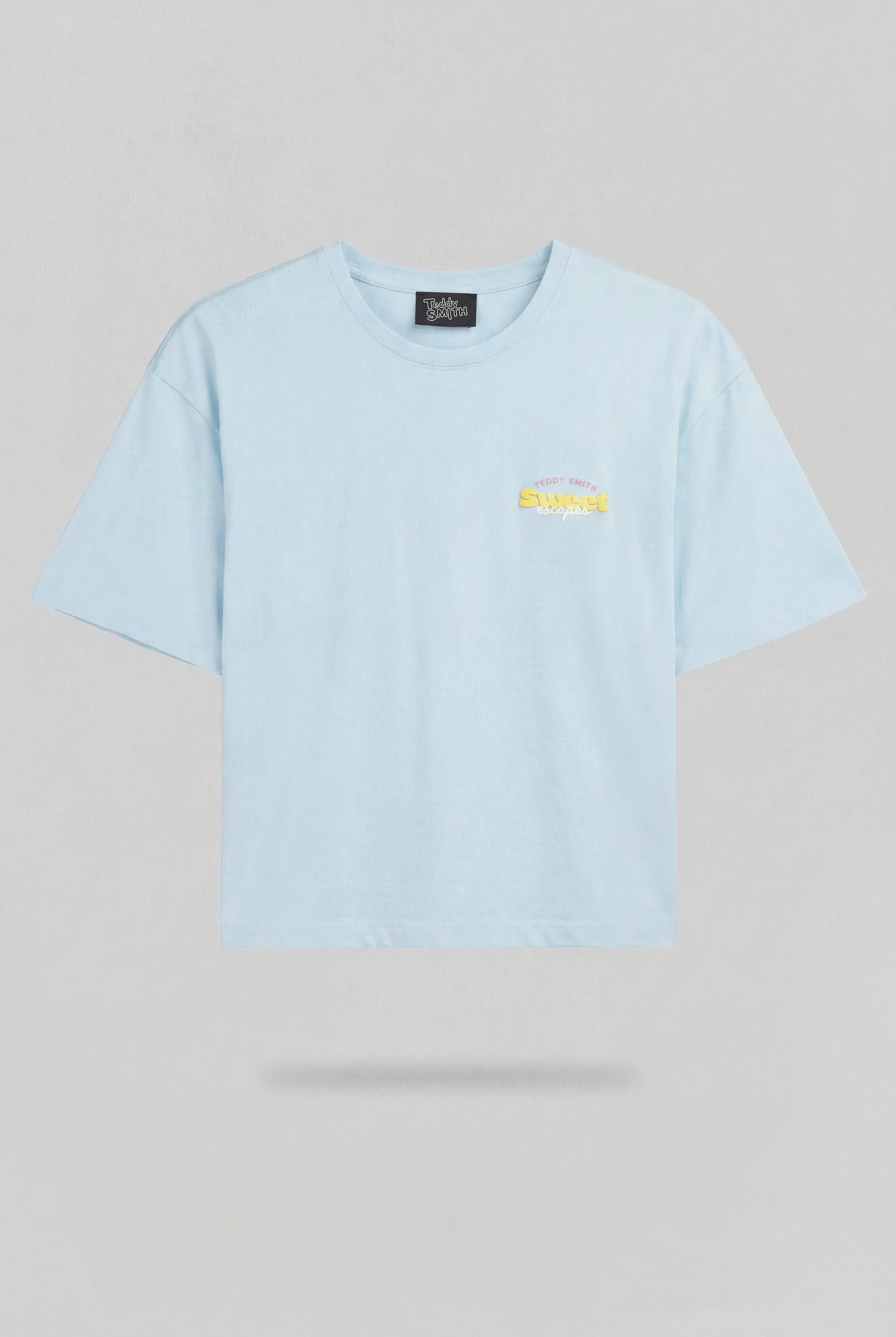 Teddy Smith T-Icy MC t-shirt oversize bleu lagon