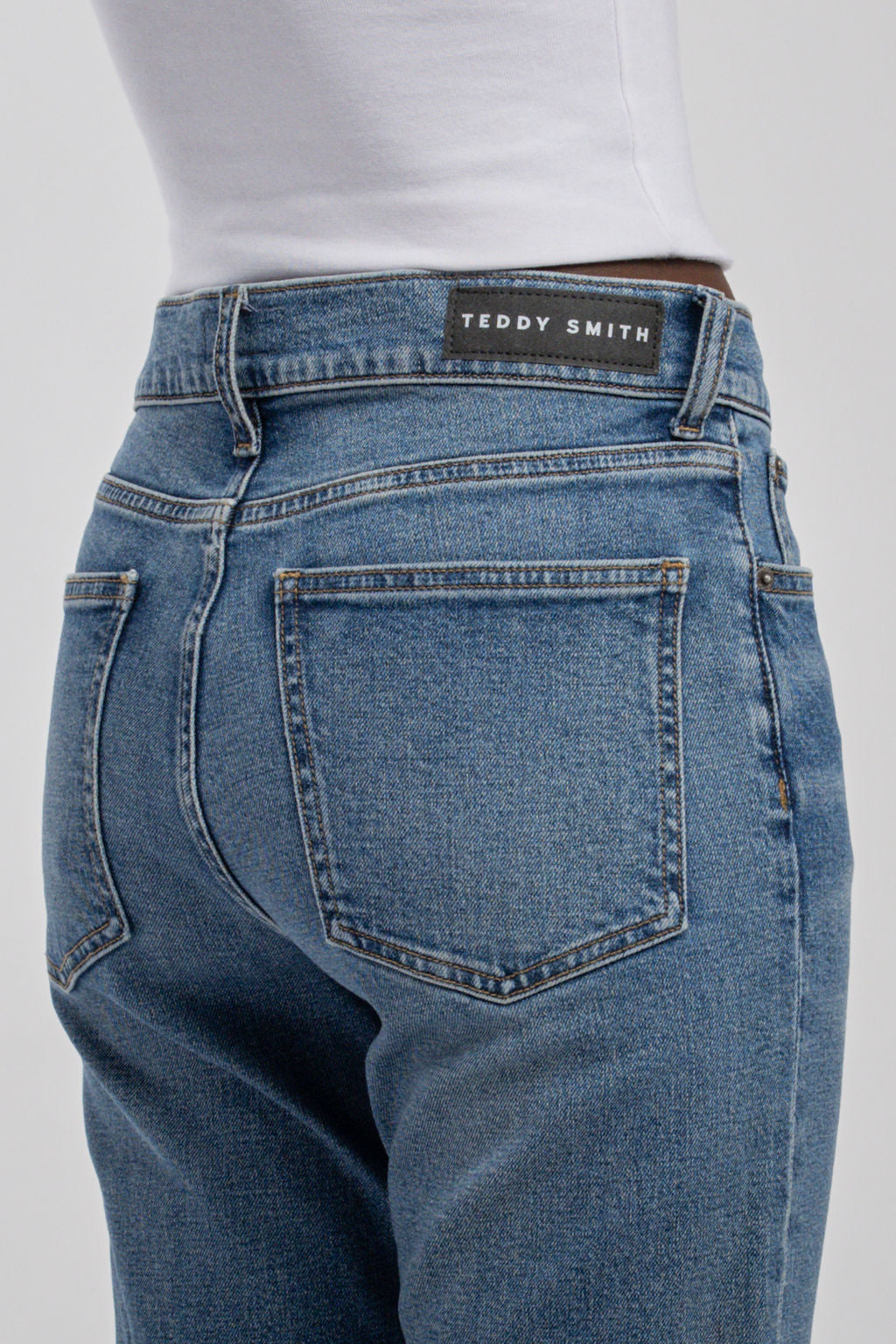 Teddy Smith P-Ginger Straight jean droit indigo taille haute