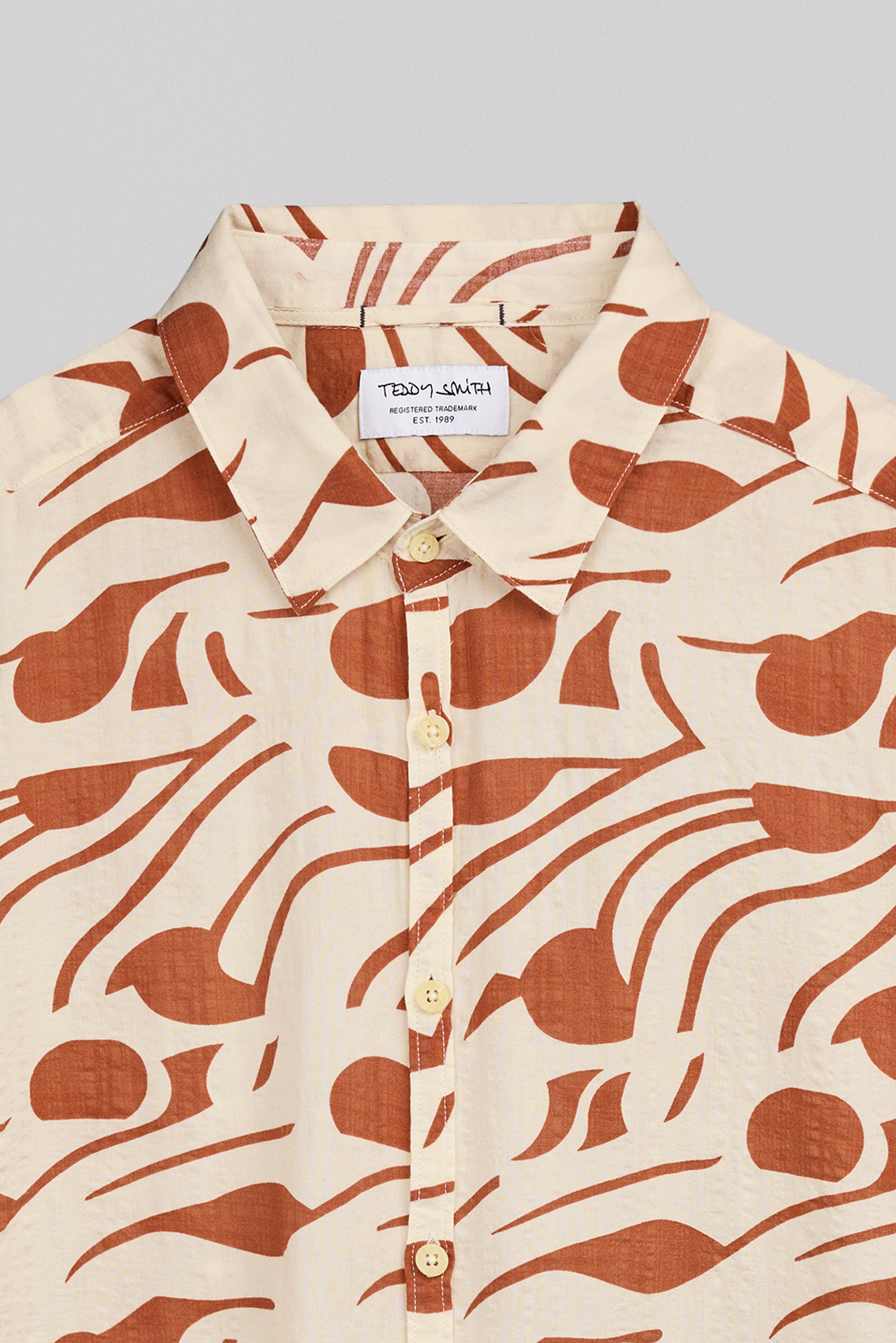 Teddy Smith C-Dixon MC chemise homme cream motifs