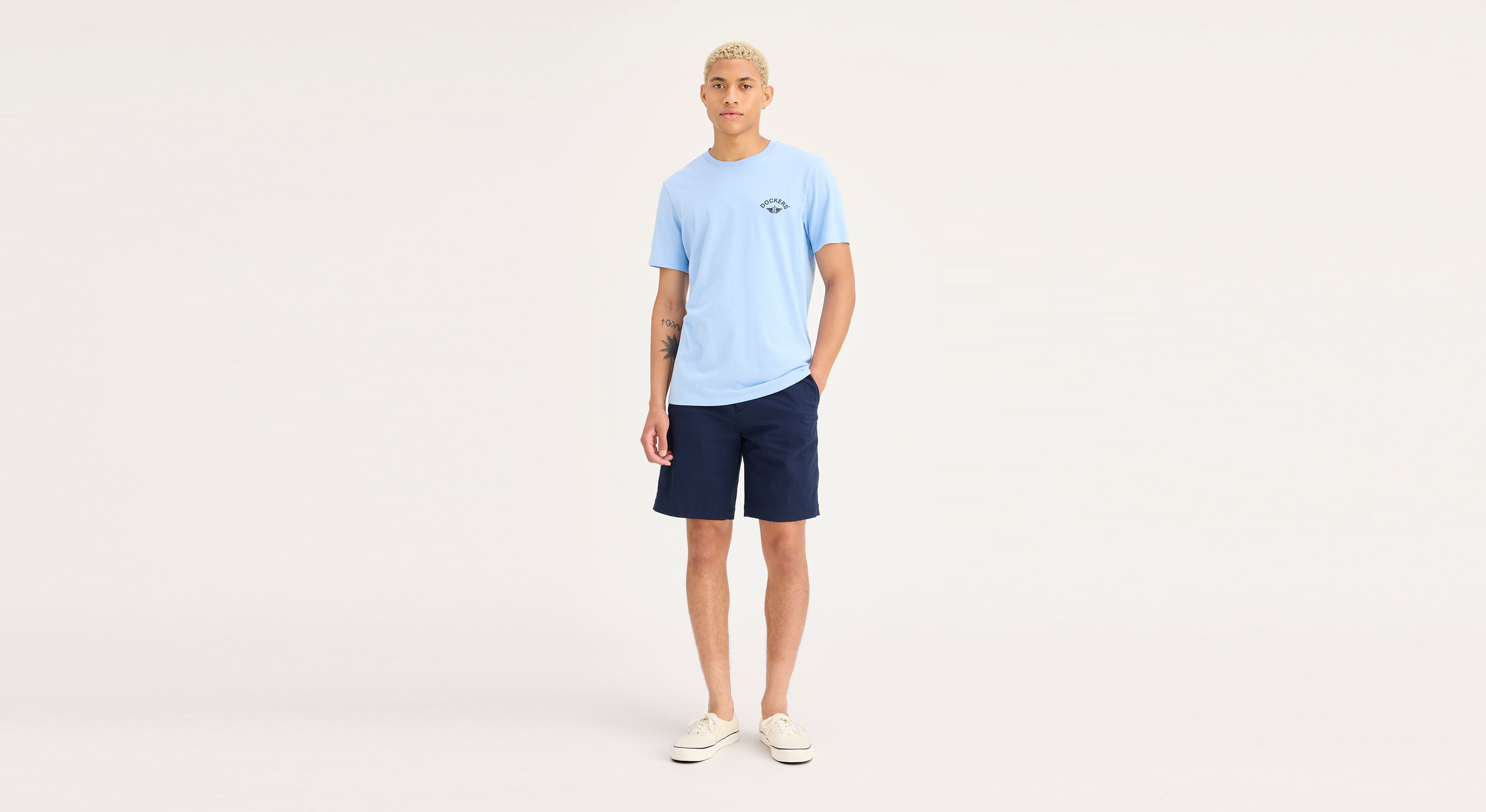 Dockers Ultimate Shorts short homme bleu Pembroke droite
