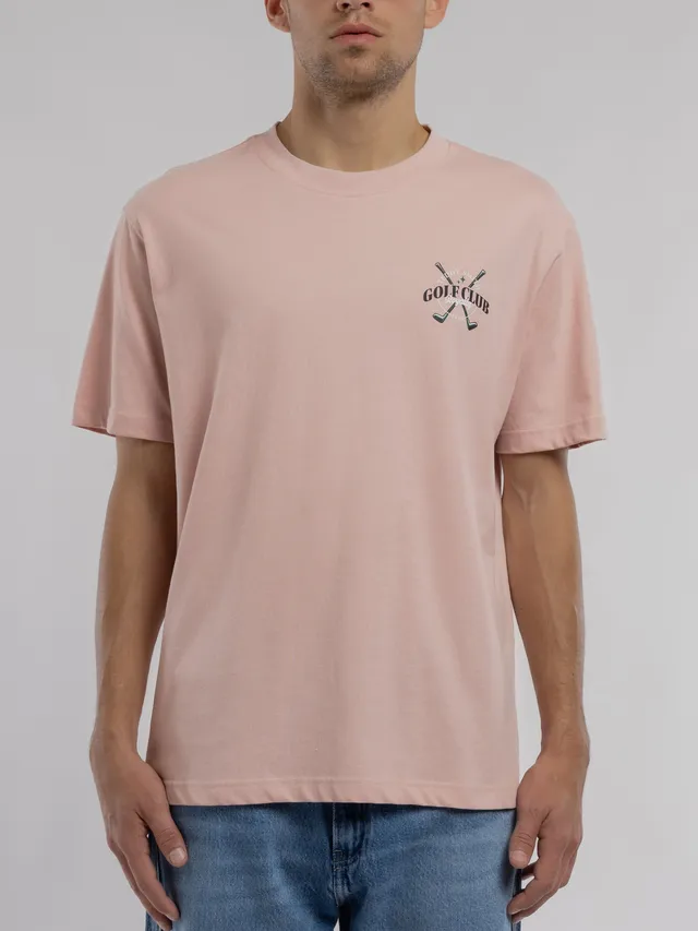 Teddy Smith T-Damien MC t-shirt ample rose pastel homme