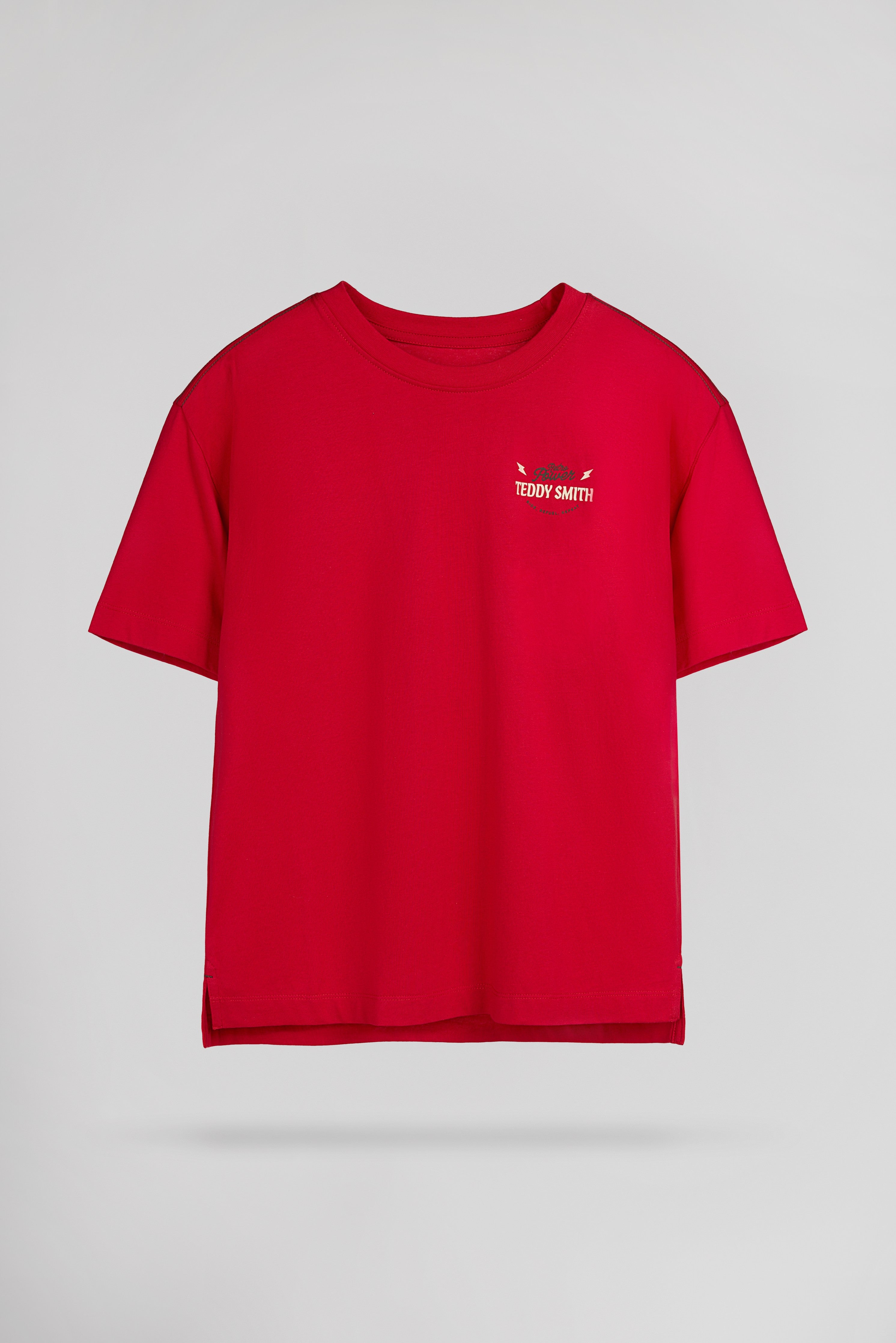 Teddy Smith T-Asha MC JR t-shirt rouge vif coton