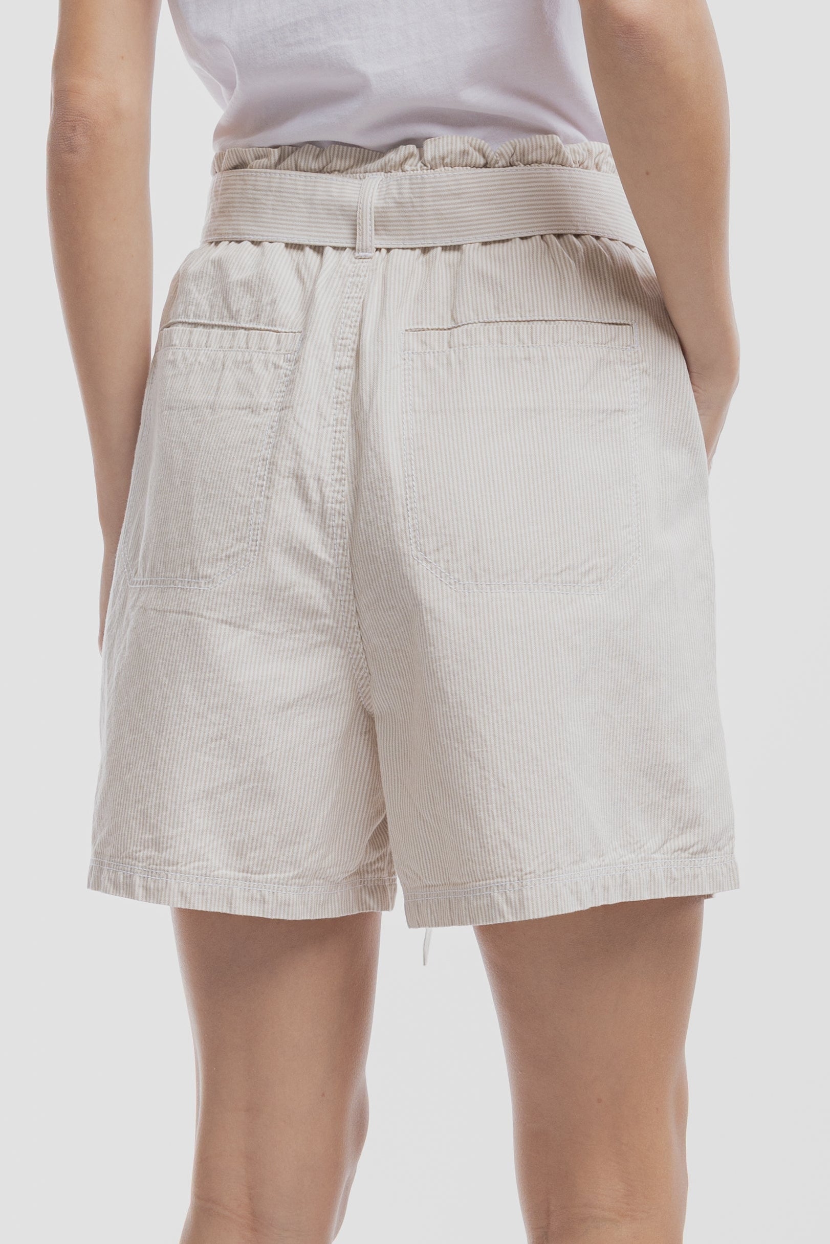 Teddy Smith S-Joy SH short femme soft grège rayé