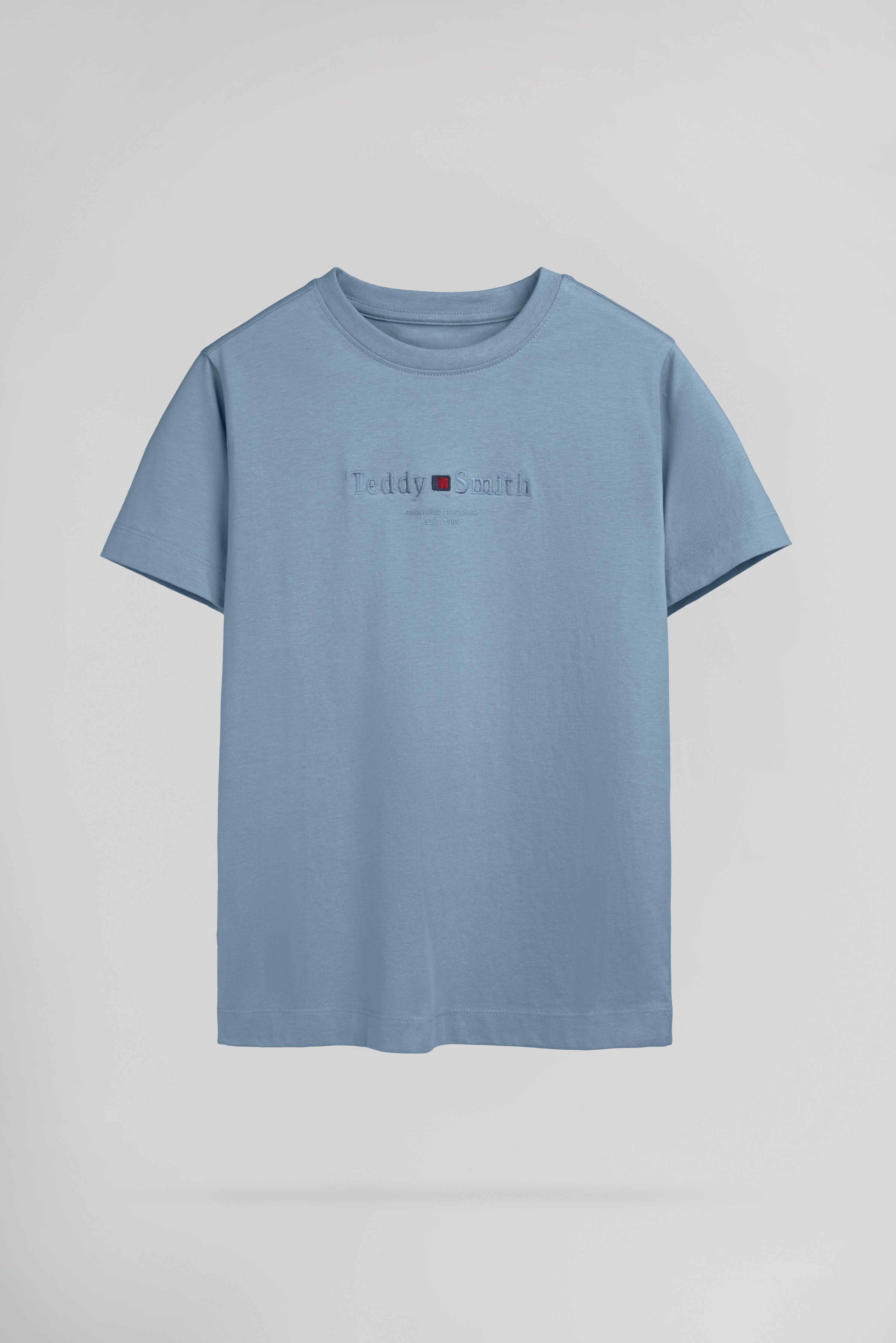 Teddy Smith T-Jim MC Jr t-shirt garcon bleu mineral