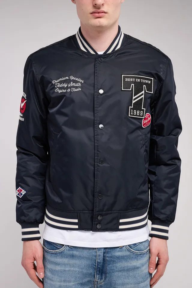 Teddy Smith B-Tibald blouson homme bleu marine nylon