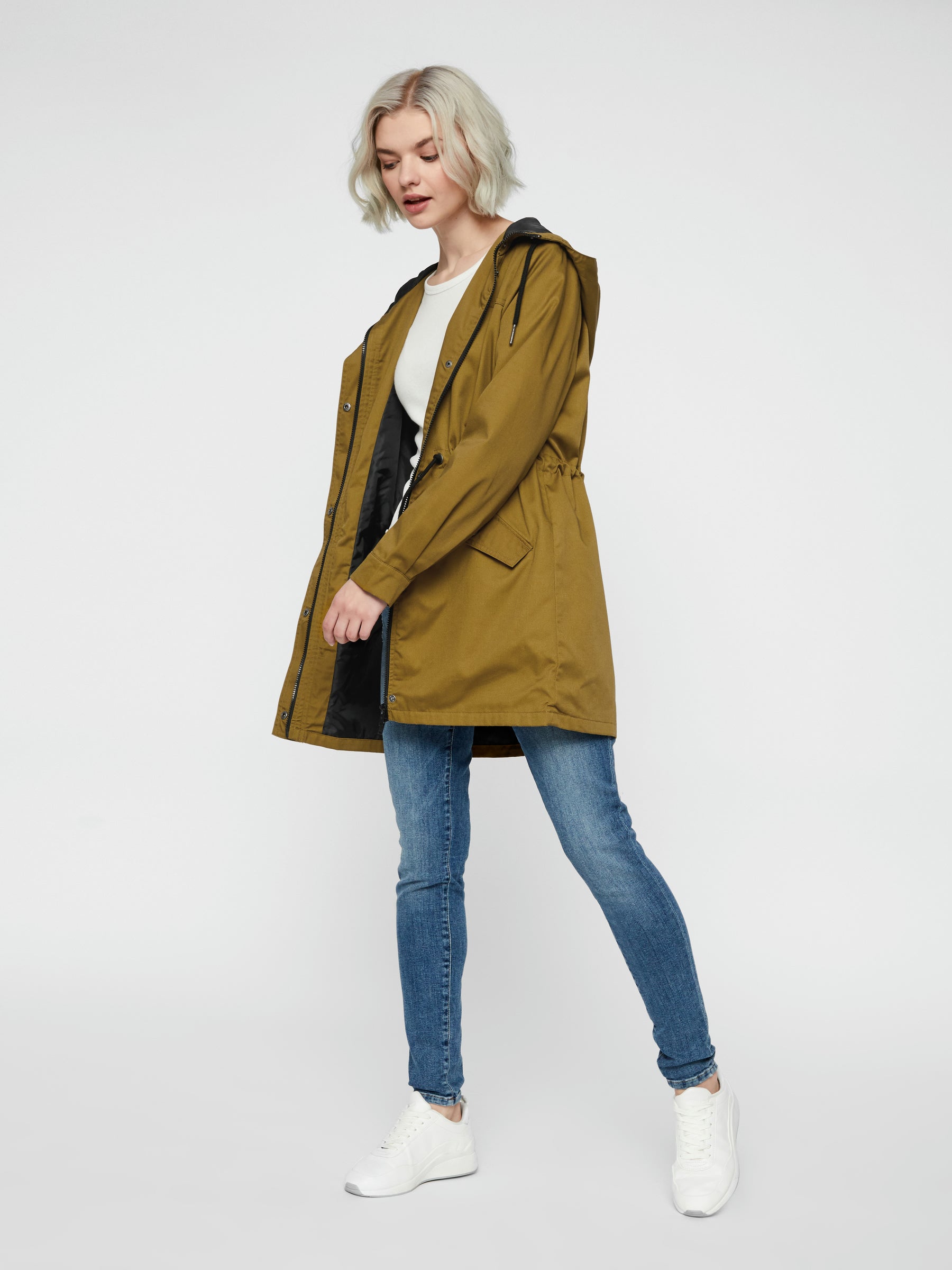 Noisy May veste longue à capuche coton 83 cm
