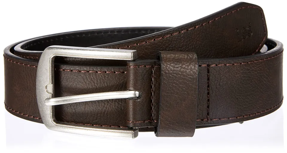 Lee Ceinture Homme 100% Cuir Marron Foncé