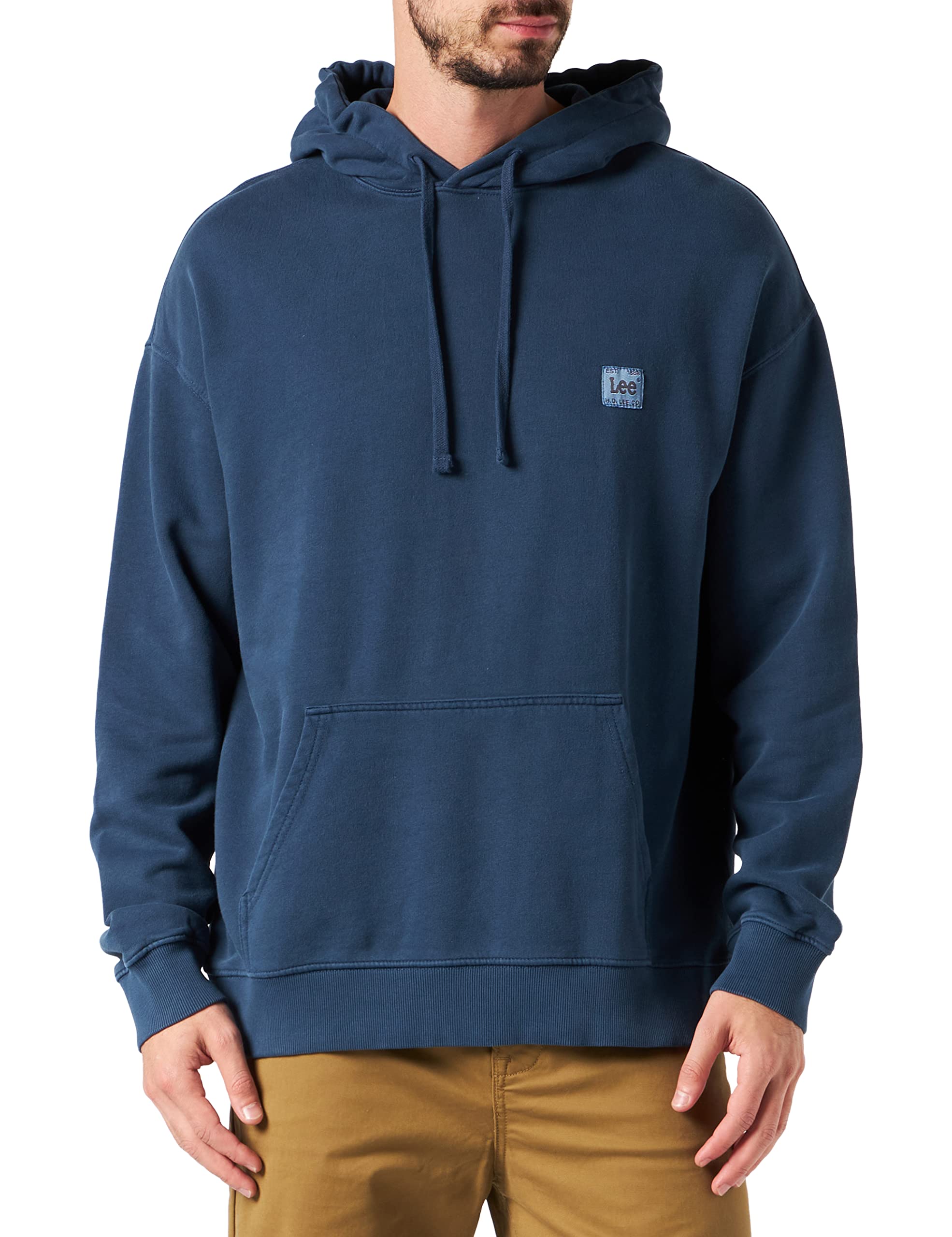 Lee Core Loose sweat capuche homme marine coton