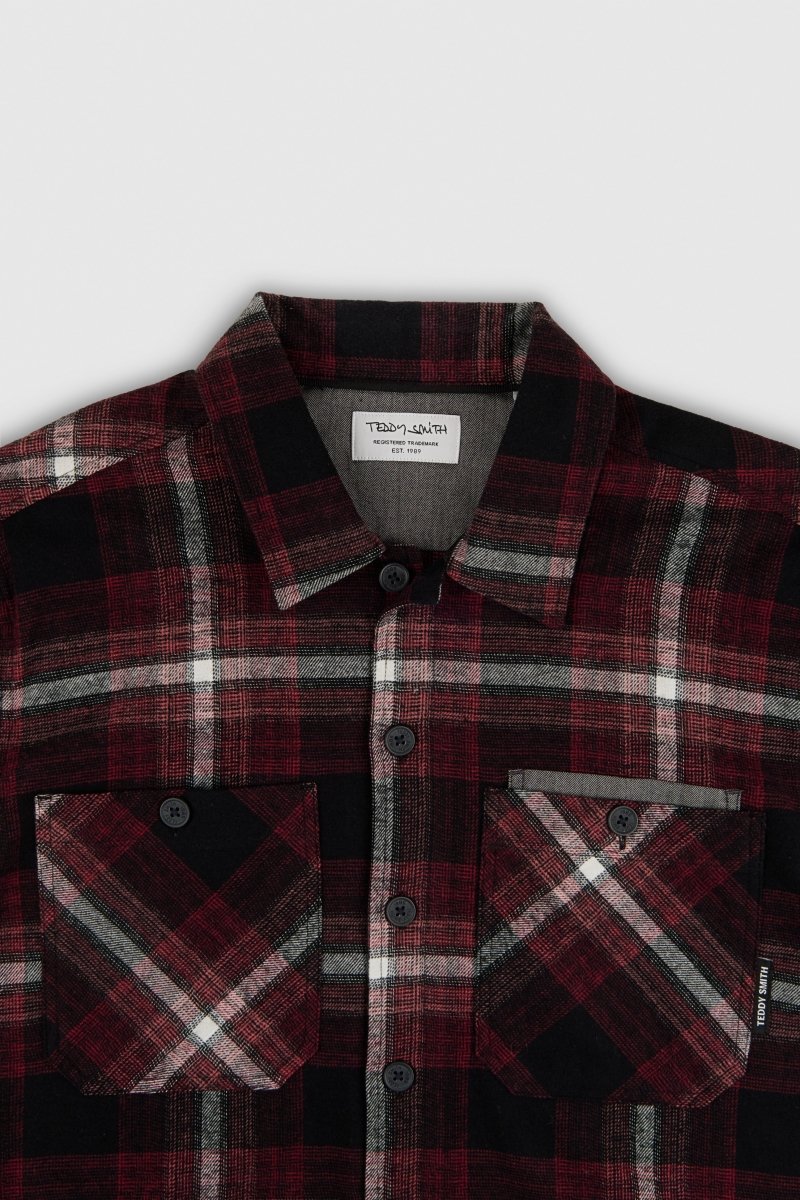 Teddy Smith Turner ML chemise flanelle carreaux rouge