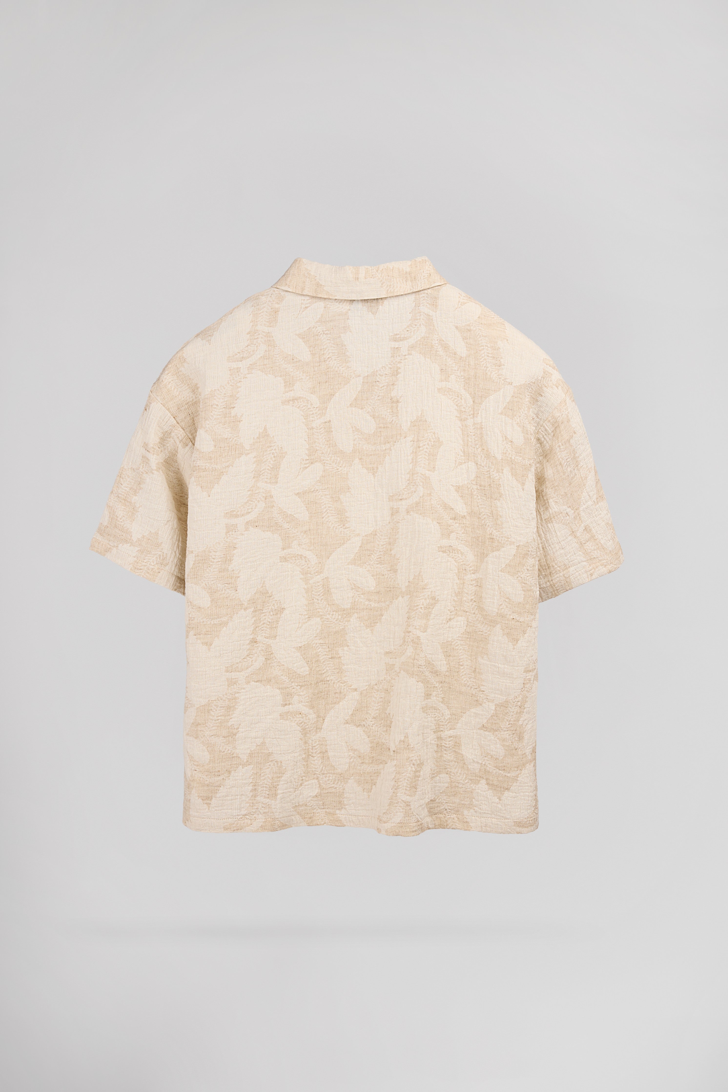 Teddy Smith C-Floral chemise grege lin manches courtes