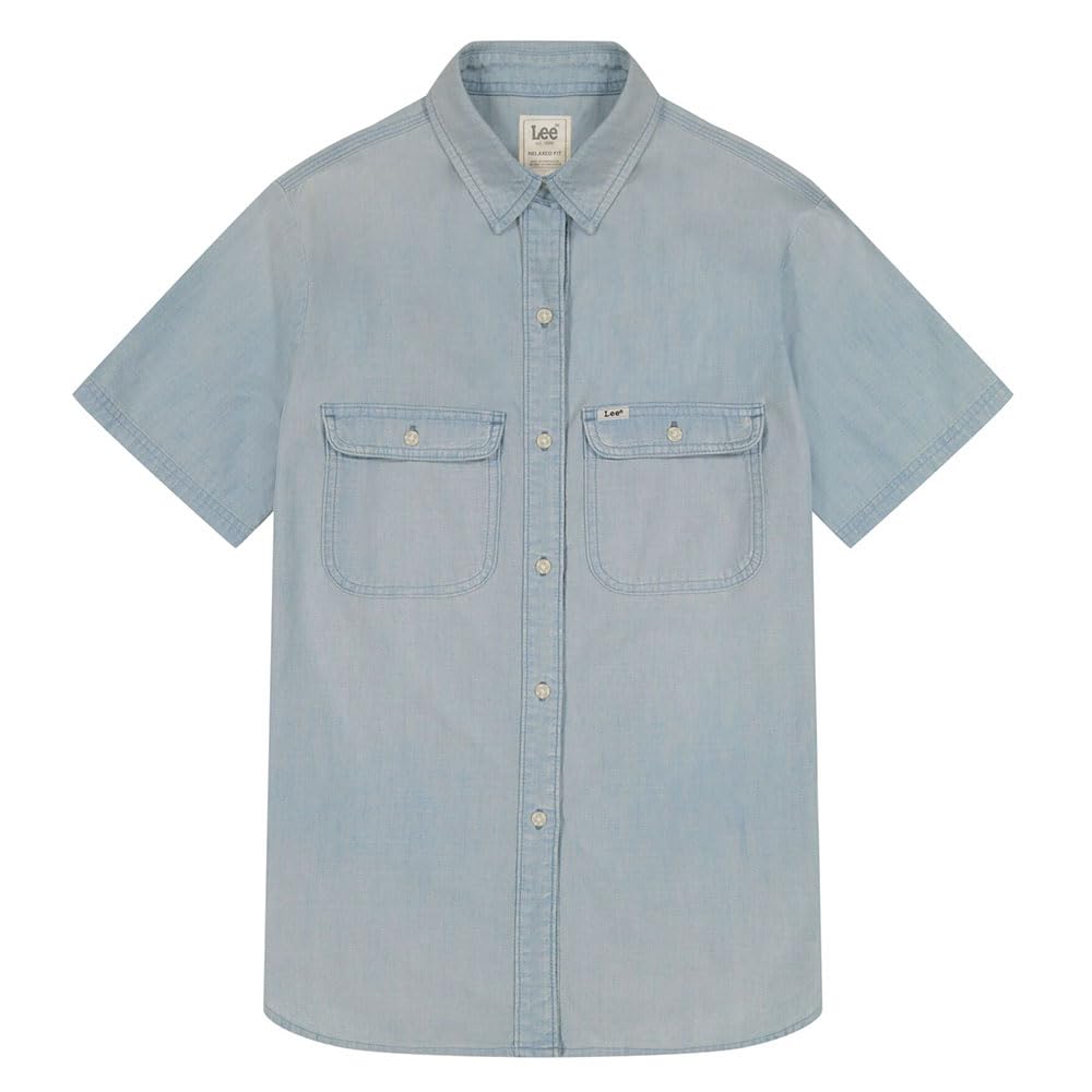 Lee Chambray Utility Shirt chemise femme L bleu clair
