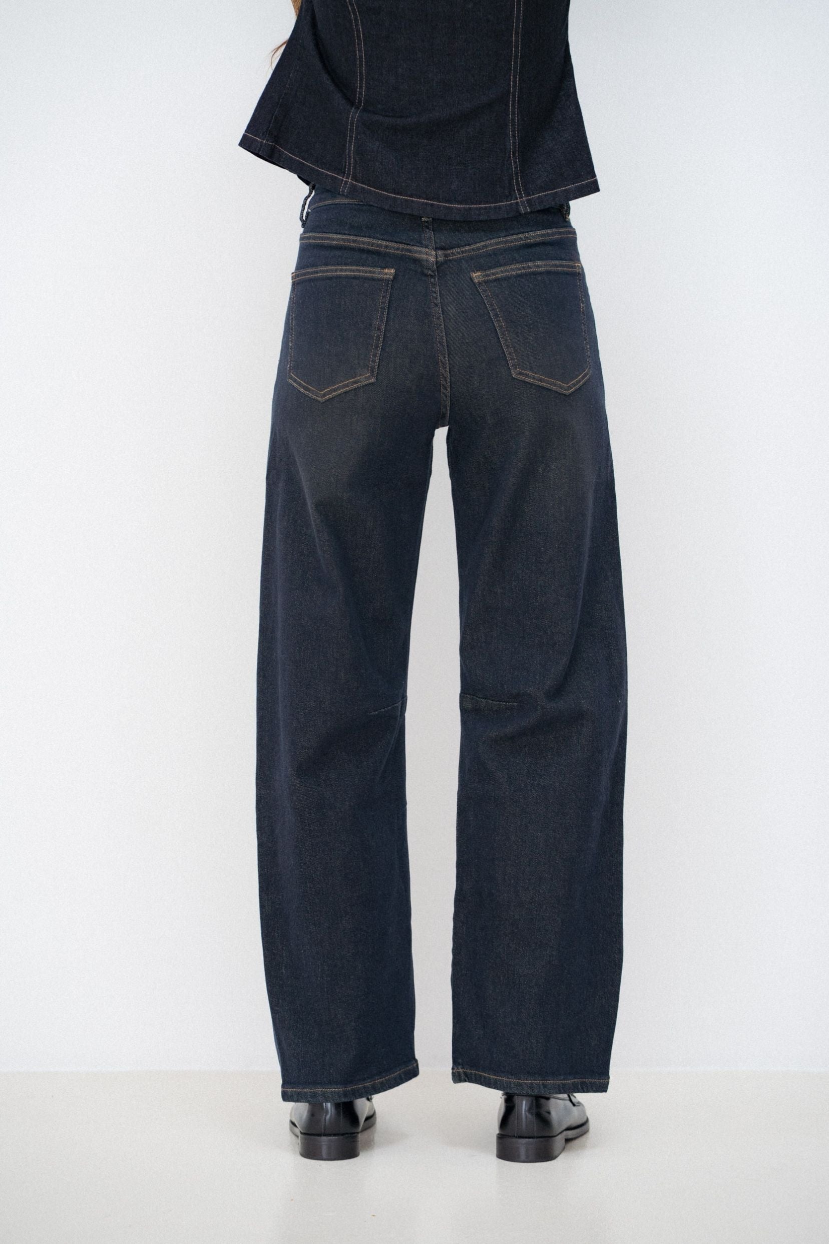 Maison Onado Barrel Love jean barrel bleu vintage