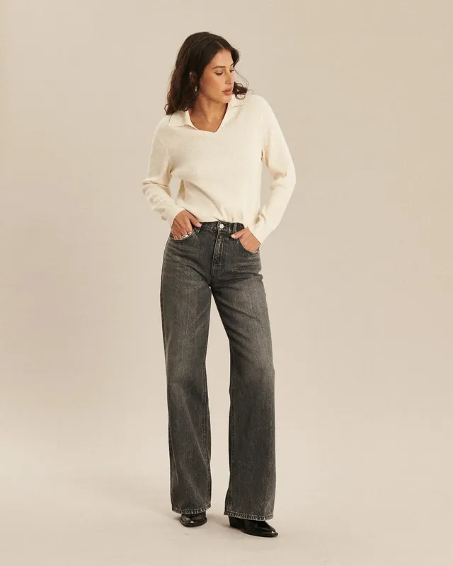 Labdip Joie jean large gris cendré 100% coton 13 oz