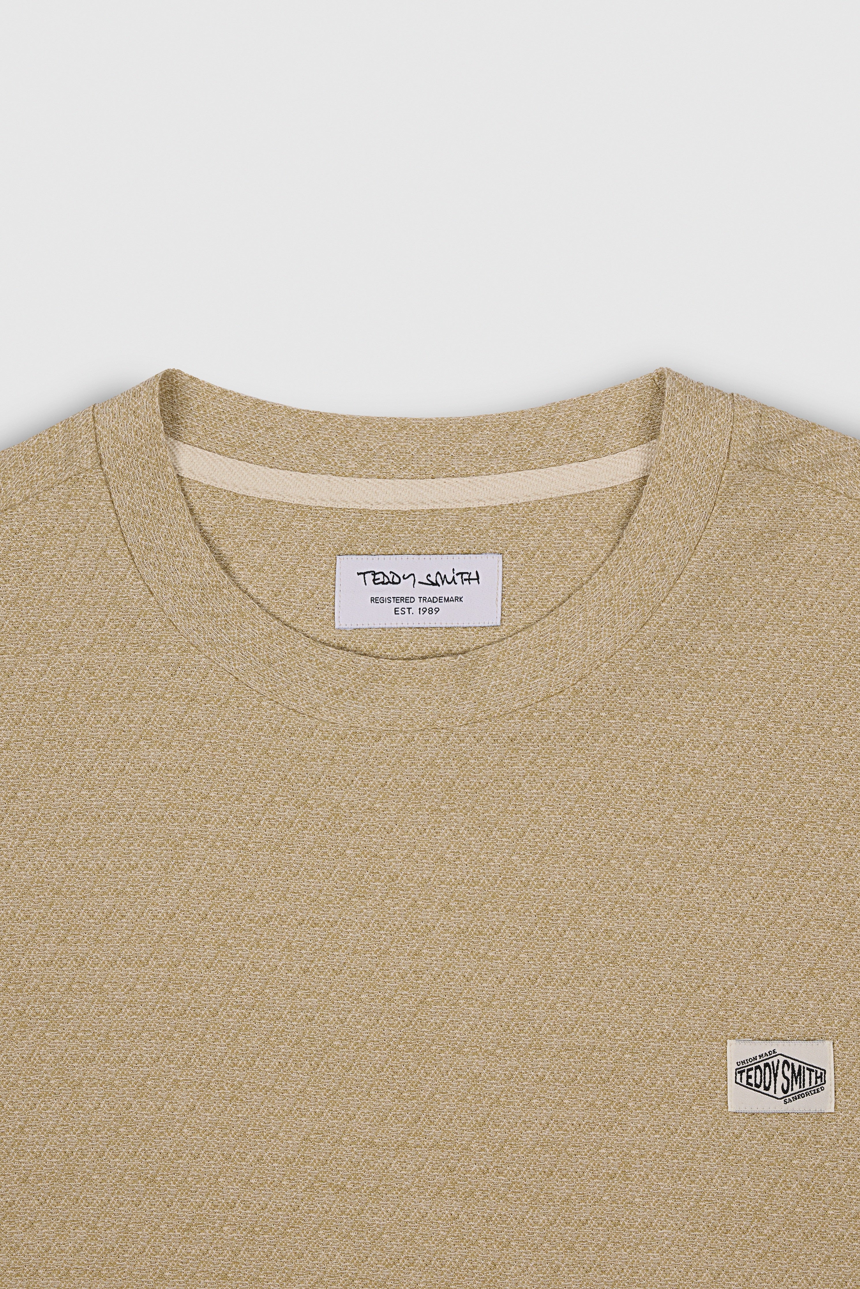 Teddy Smith T-Jed MC t-shirt crème jacquard coton