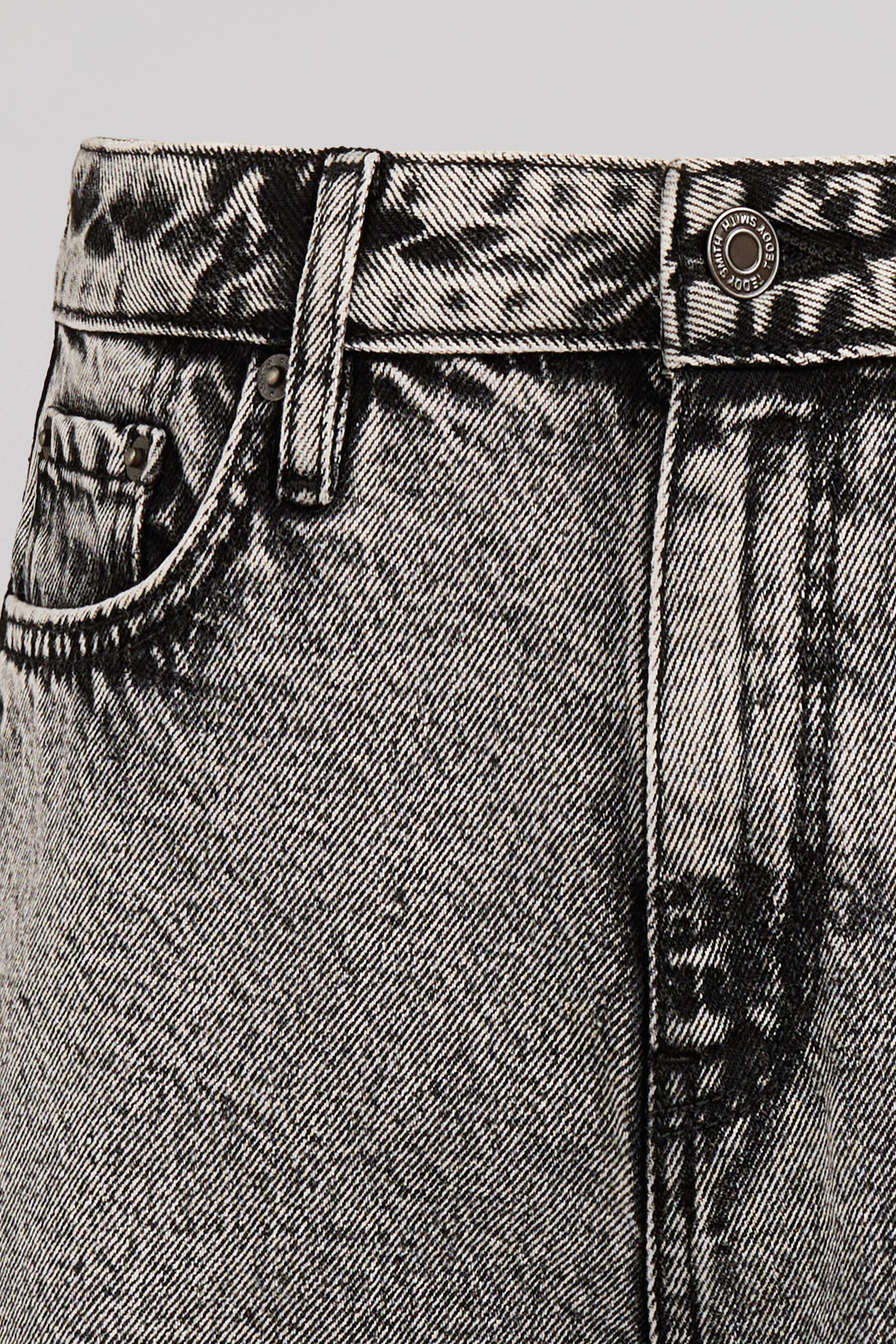 Teddy Smith P-Electra Jr jean large gris fille taille haute