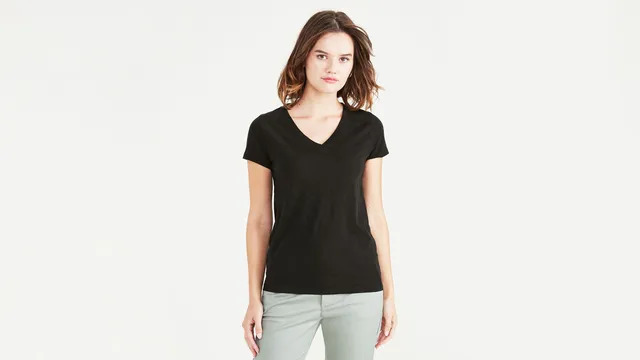 Dockers Favorite V-Neck Tee Shirt t-shirt noir slim