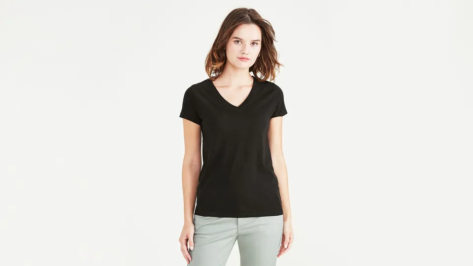 Dockers Favorite V-Neck Tee Shirt t-shirt noir slim