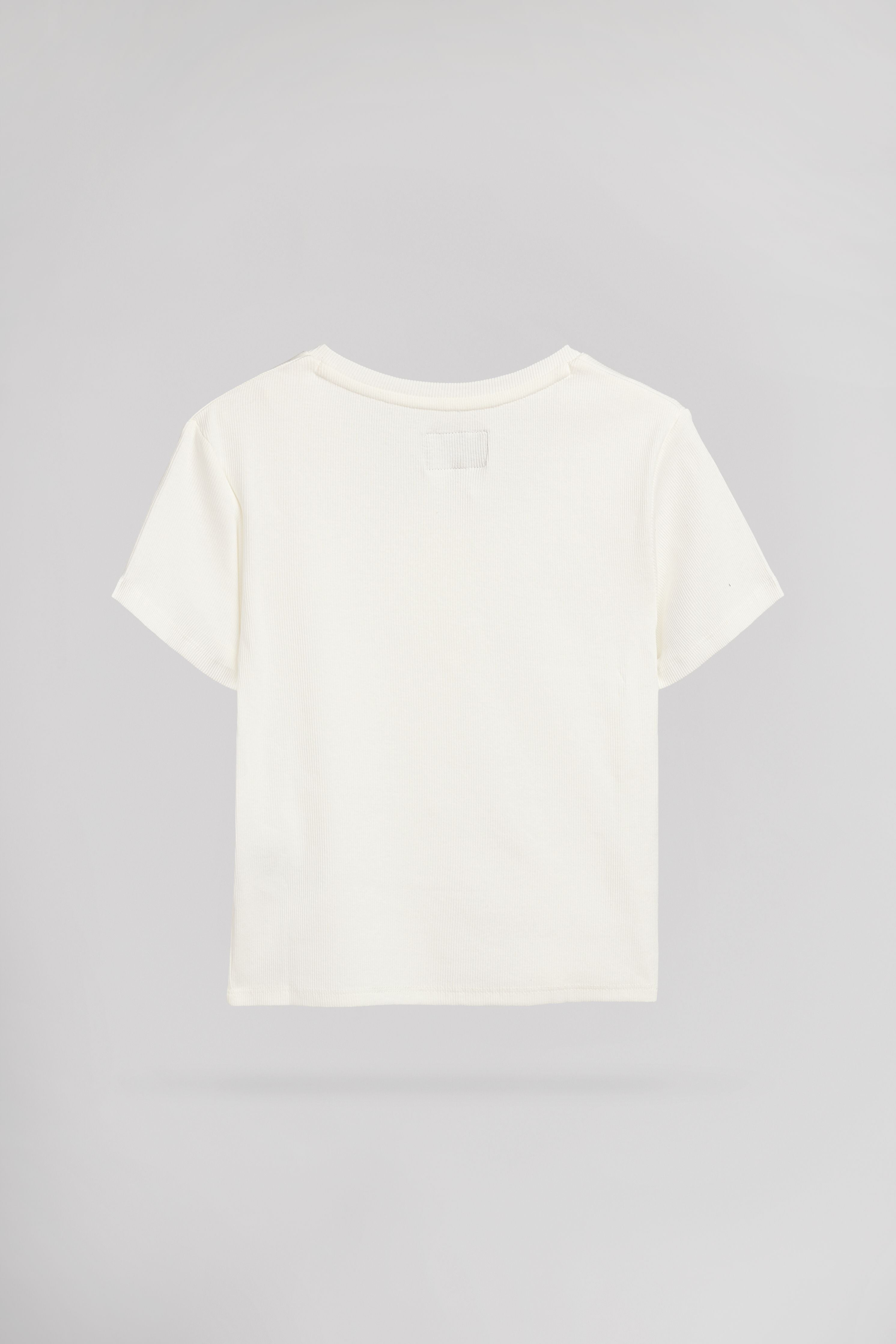 Teddy Smith T-Lol MC Middle White t-shirt femme blanc ajuste