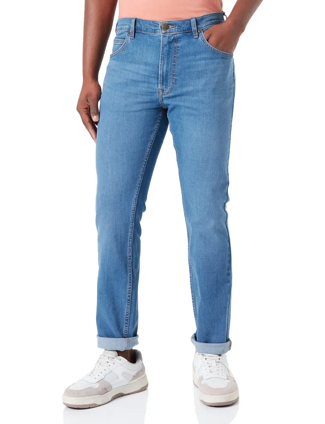 Lee Rider jean slim homme bleu délavé extensible