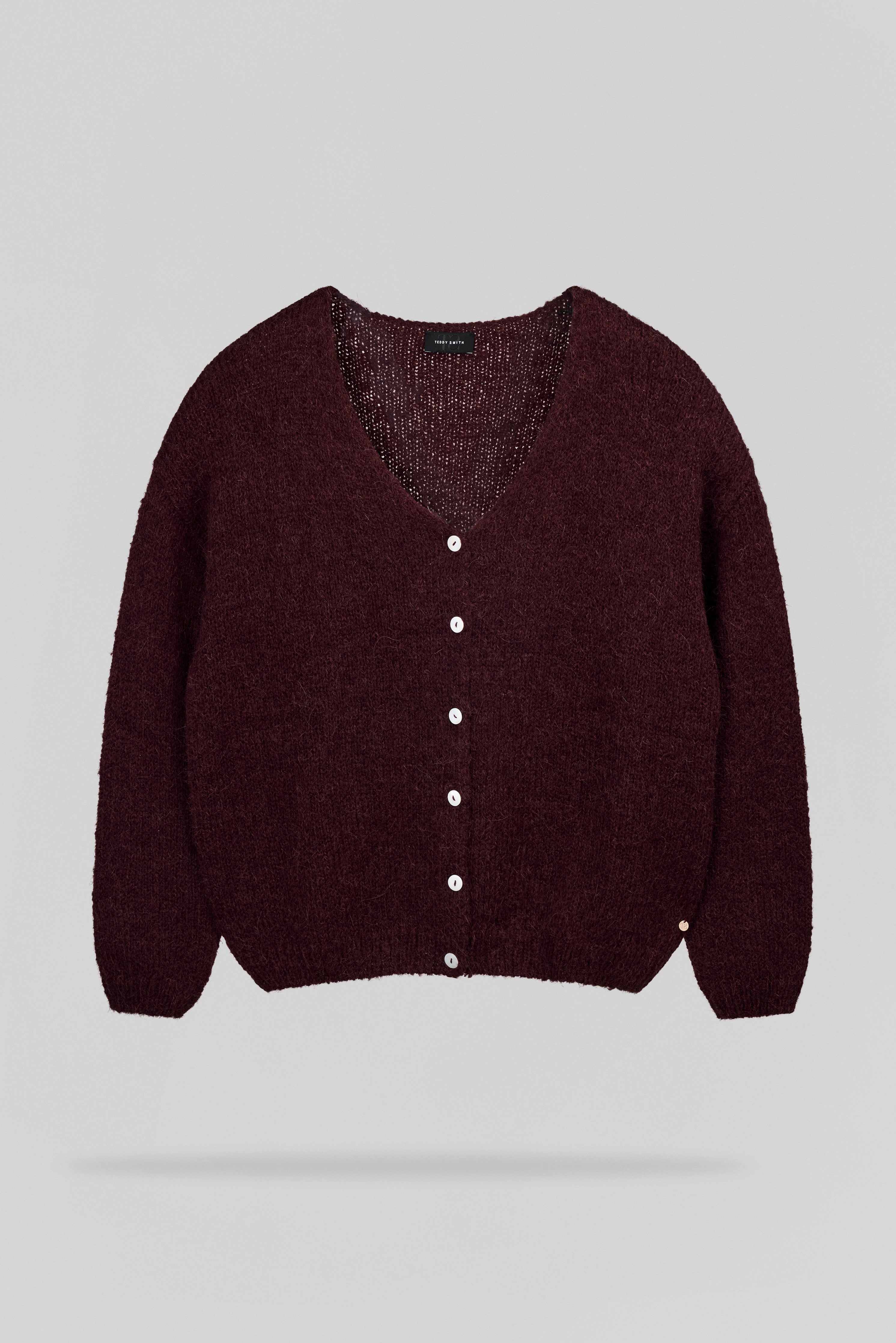 Teddy Smith G-Mela gilet bordeaux femme alpaga