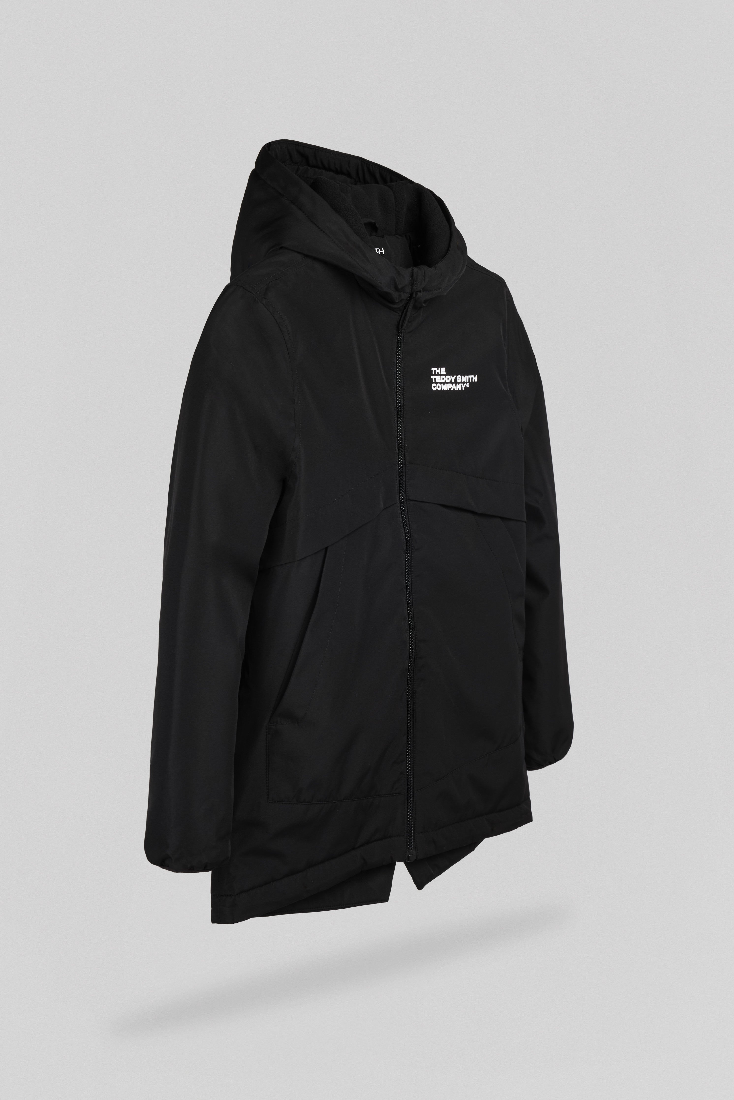 Teddy Smith P-Hanz JR parka garcon noir capuche polaire