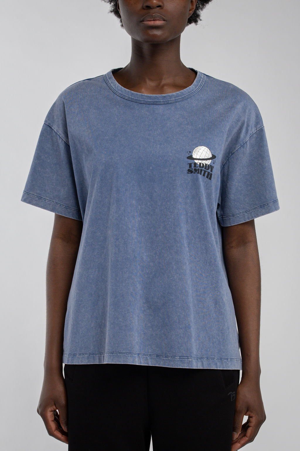 Teddy Smith T-Zoe MC t-shirt femme bleu imprimé dos