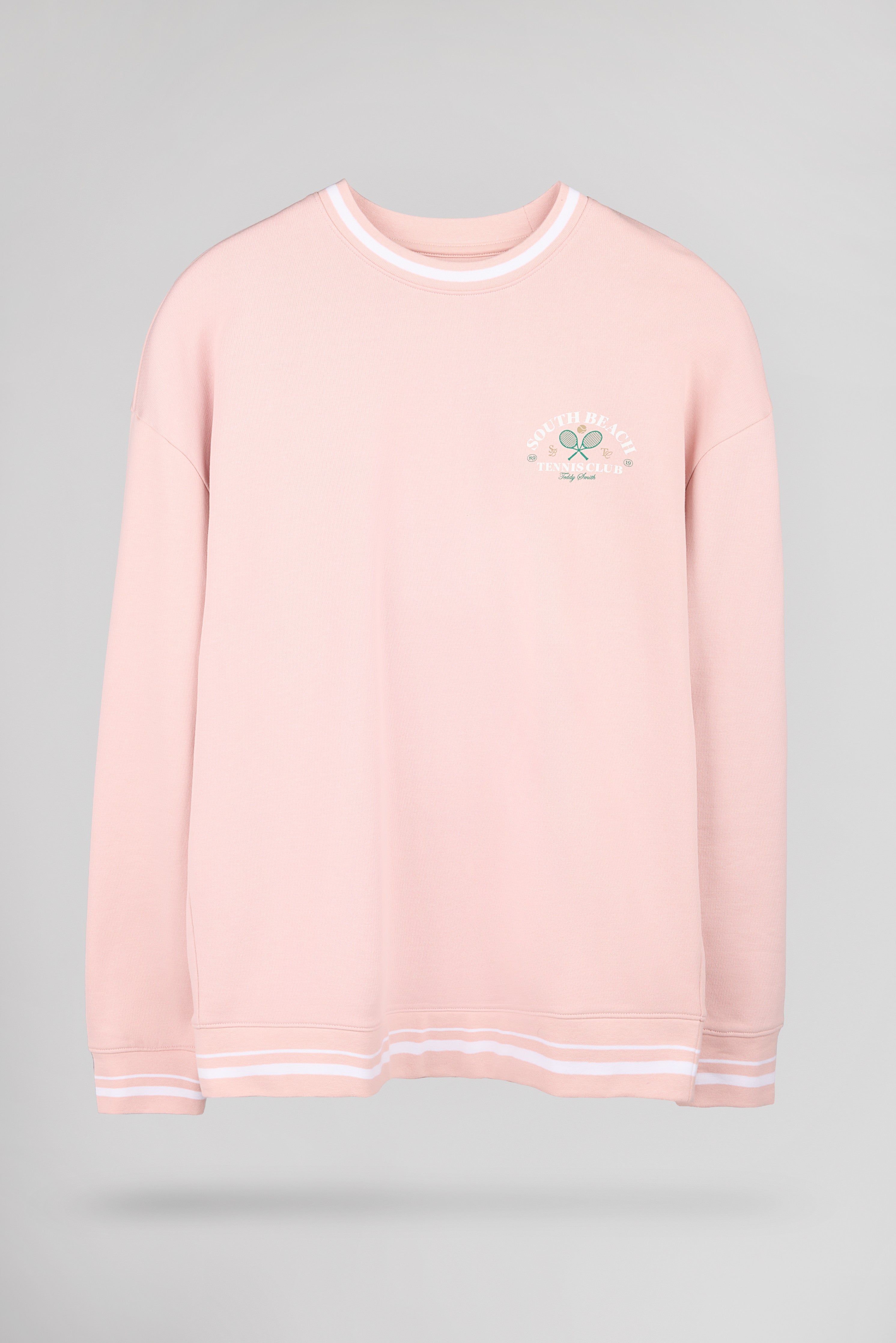 Teddy Smith S-House RC sweat rose pastel coton