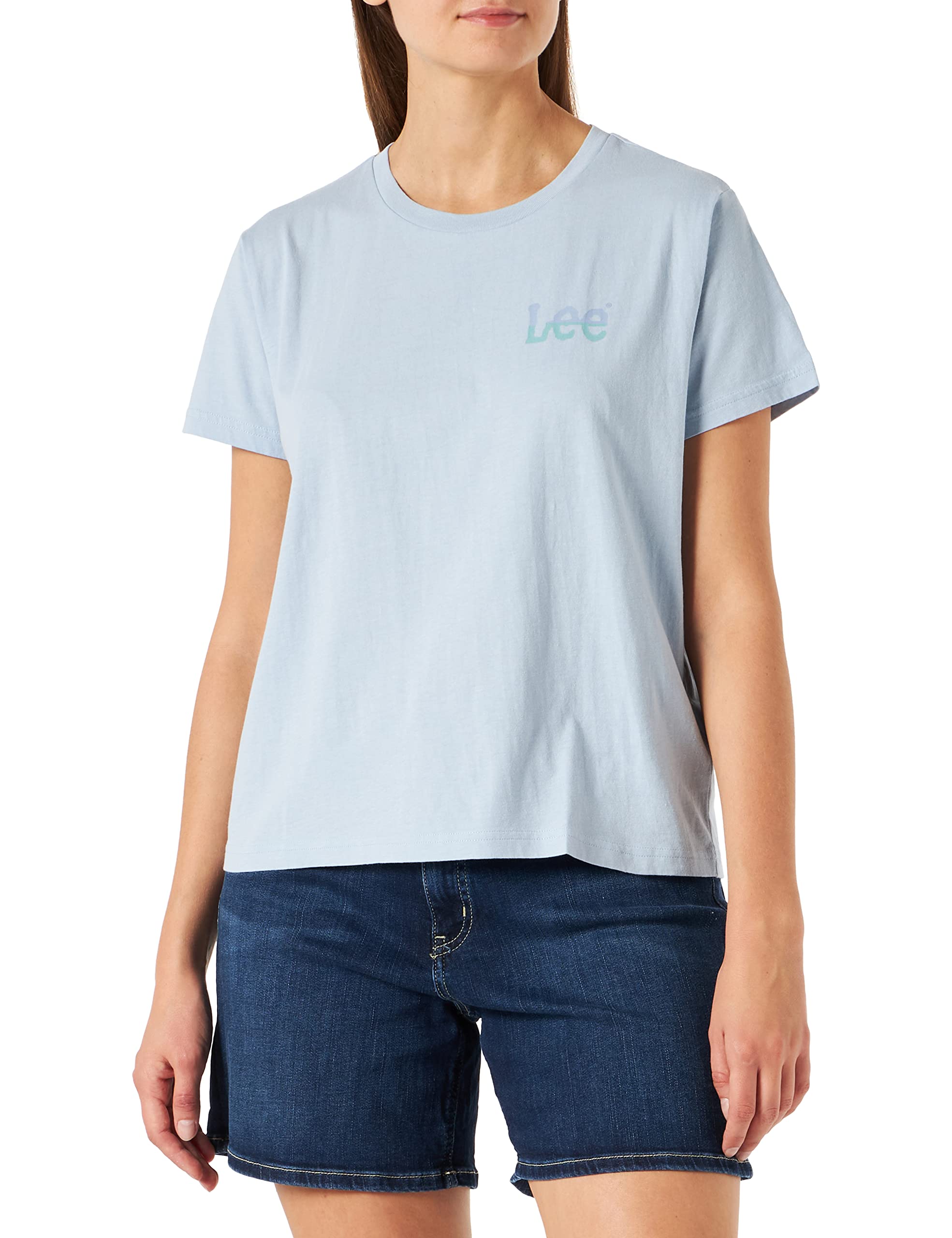 Lee Small Logo Tee t-shirt femme Bleu Shasta